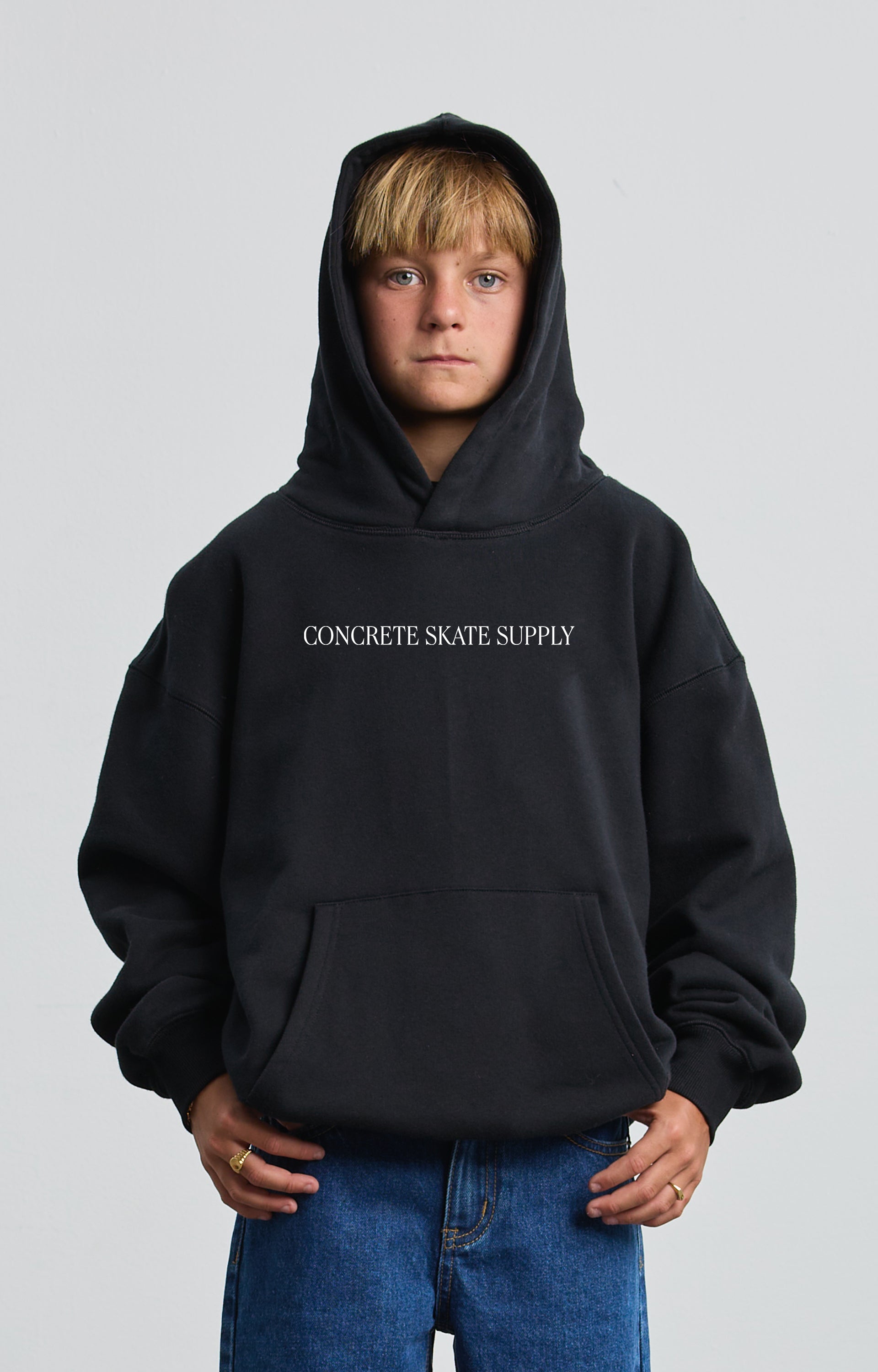 Concrete Youth Heritage Hoodie, Black