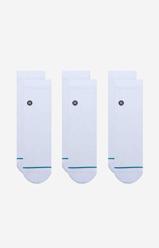 Stance Icon Quarter Socks 3 Pack, White