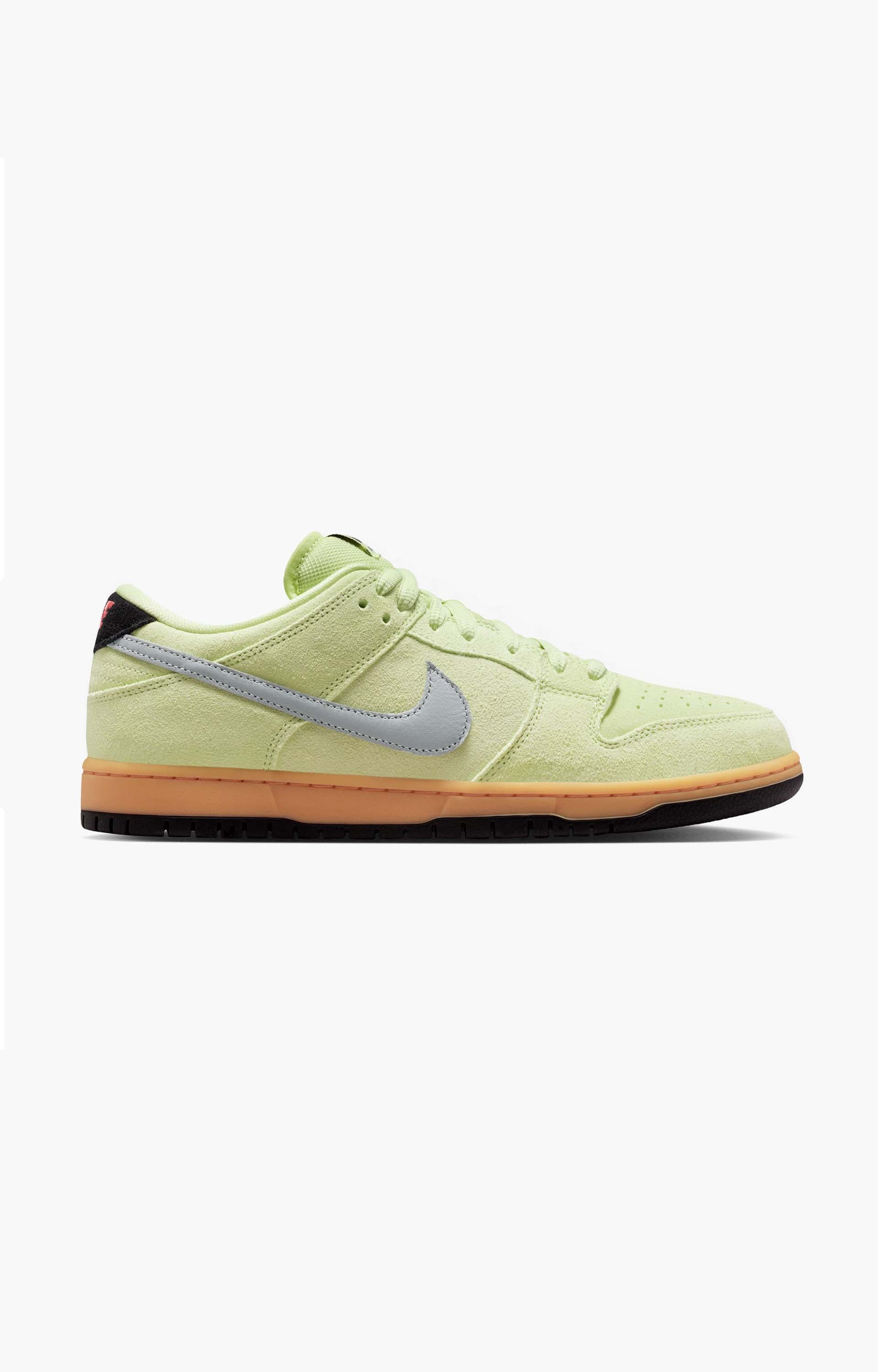 Nike SB Dunk Low Pro PRM Shoe, Liquid Lime/Wolf Grey/Black