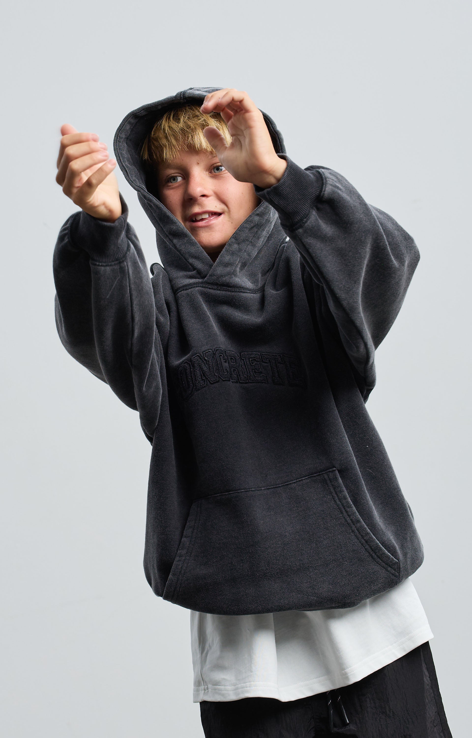 Concrete Youth League Hoodie, Washed Black