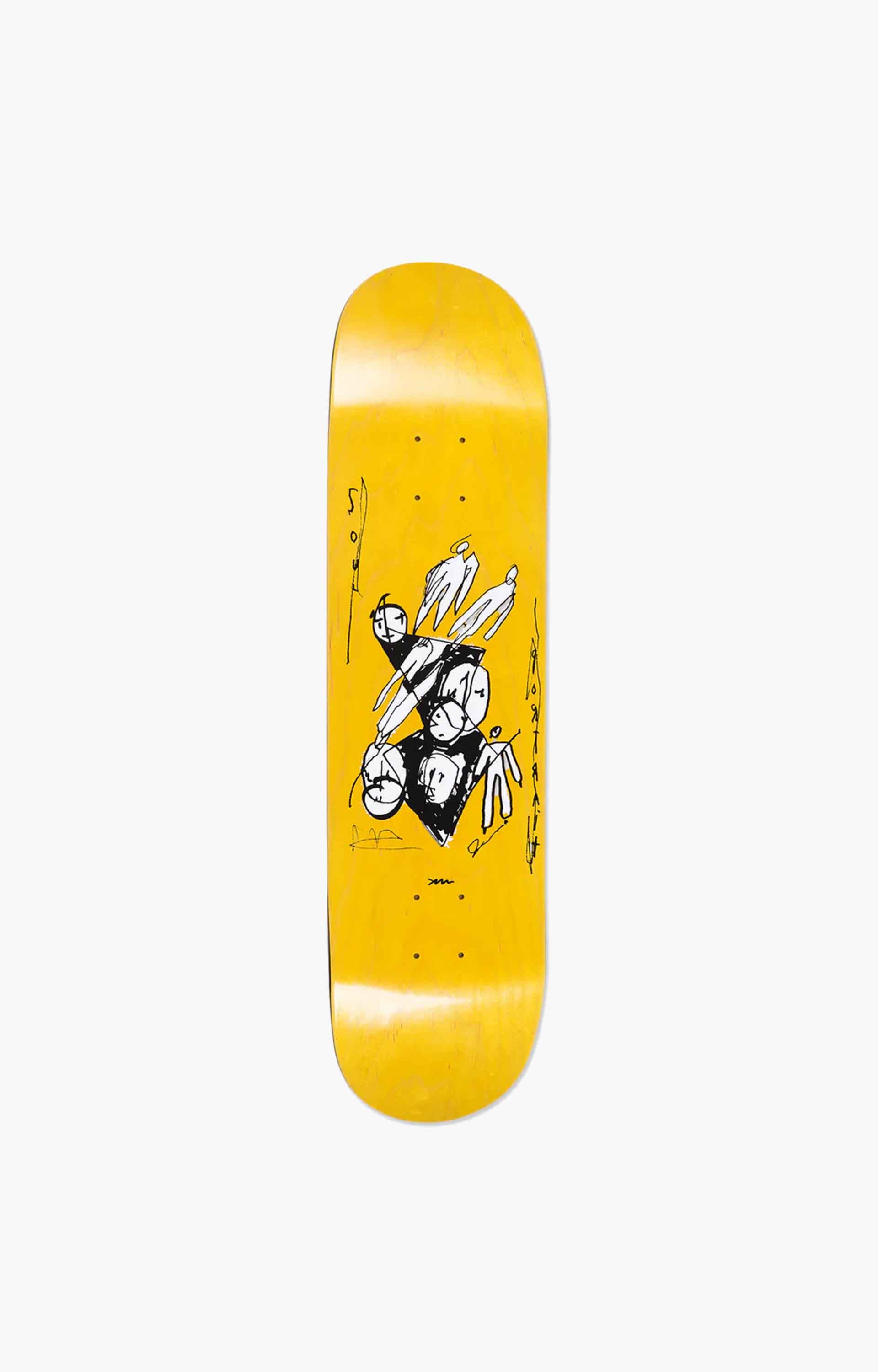 Polar Skate Co Team Alv Soul Portrait Skateboard Deck, Yellow, 8.0"