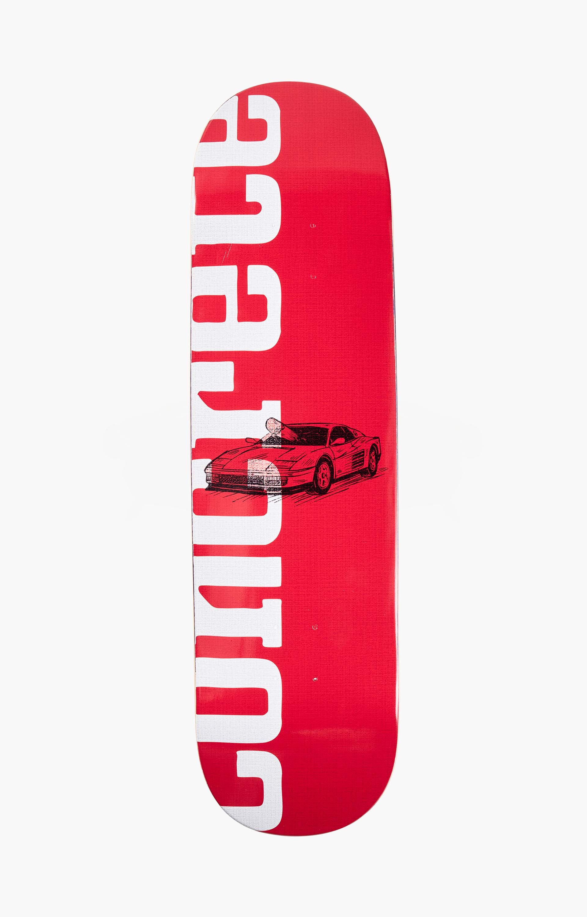 Concrete Cavallino Shape 2 Skateboard Deck, Red