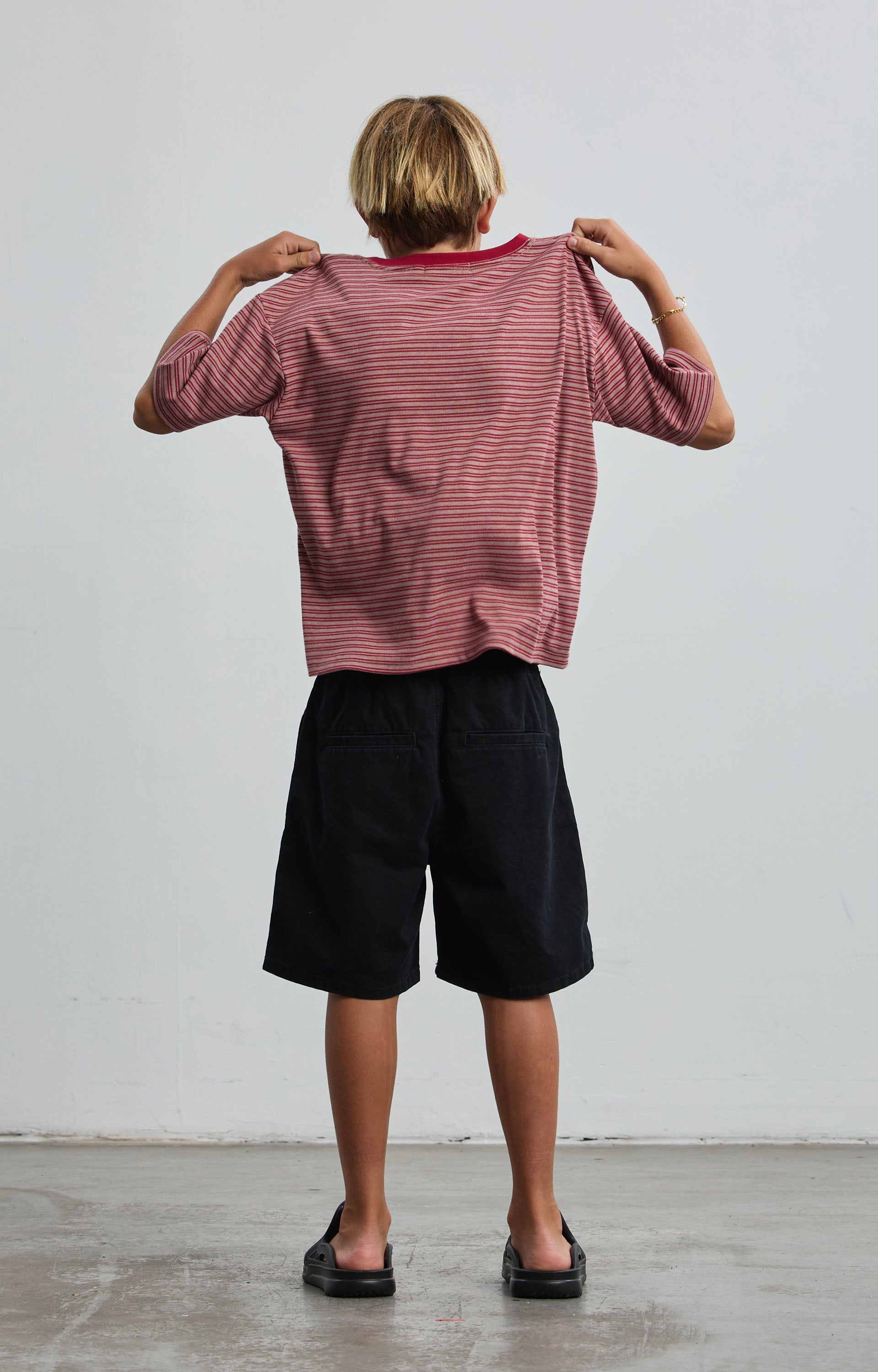 Concrete Youth Linework T-Shirt, Taupe/Crimson (preorder)