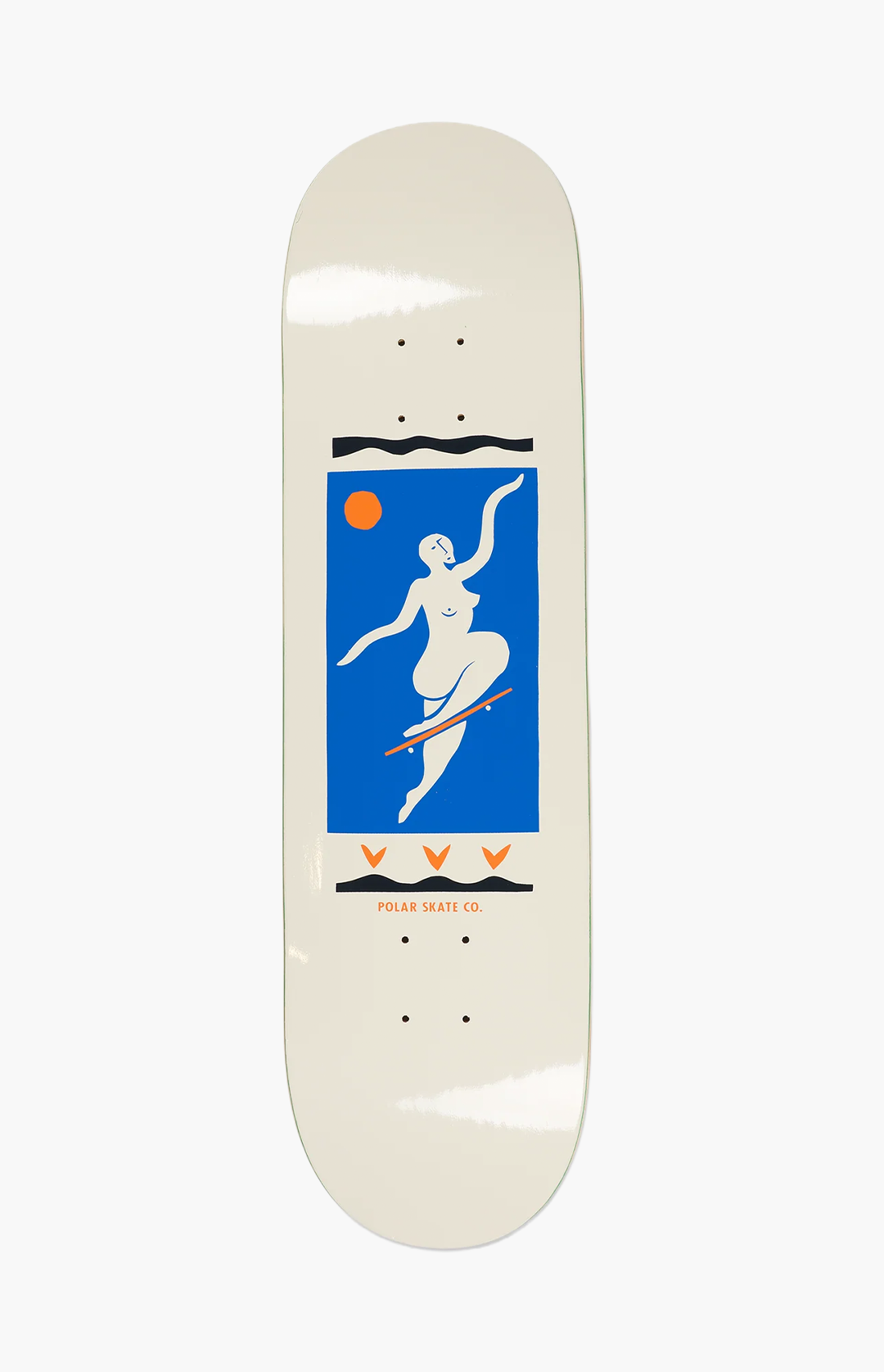 Polar Skate Co Team No Comply Skateboard Deck, Cream