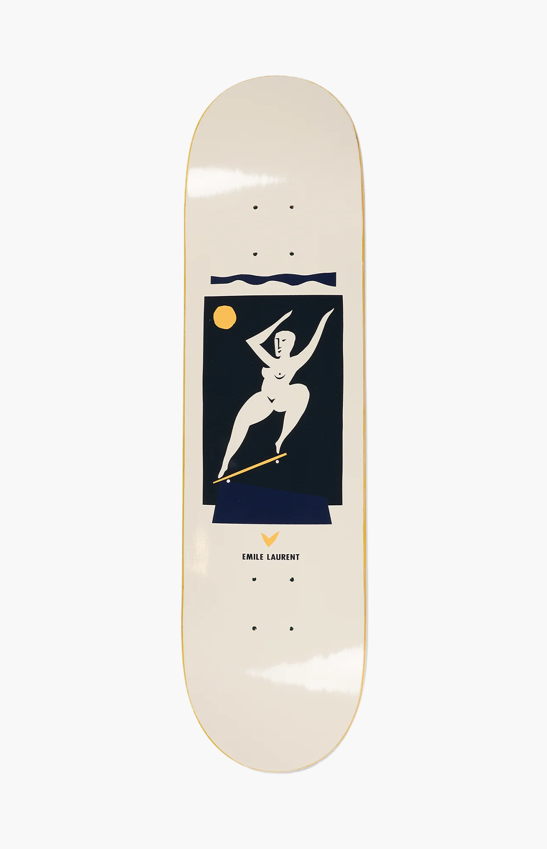 Polar Skate Co Emile Laurent Crooks Skateboard Deck, Cream