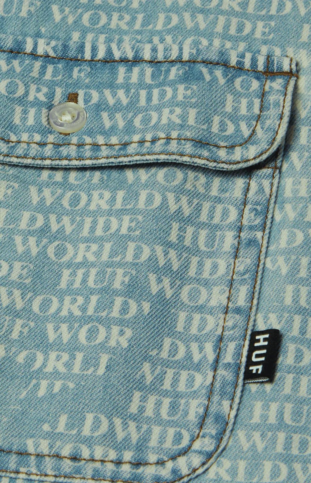 HUF Ceremony Denim Shirt, Indigo