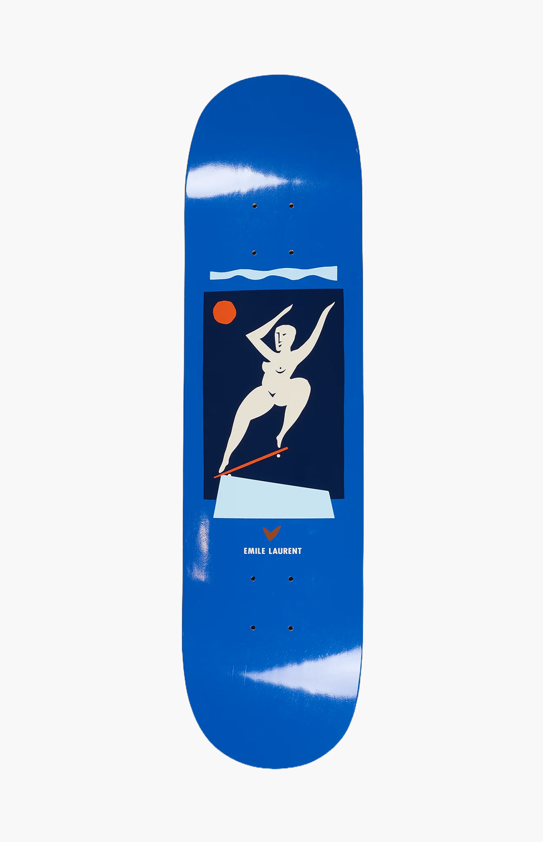 Polar Skate Co Emile Laurent Crooks Skateboard Deck, Blue