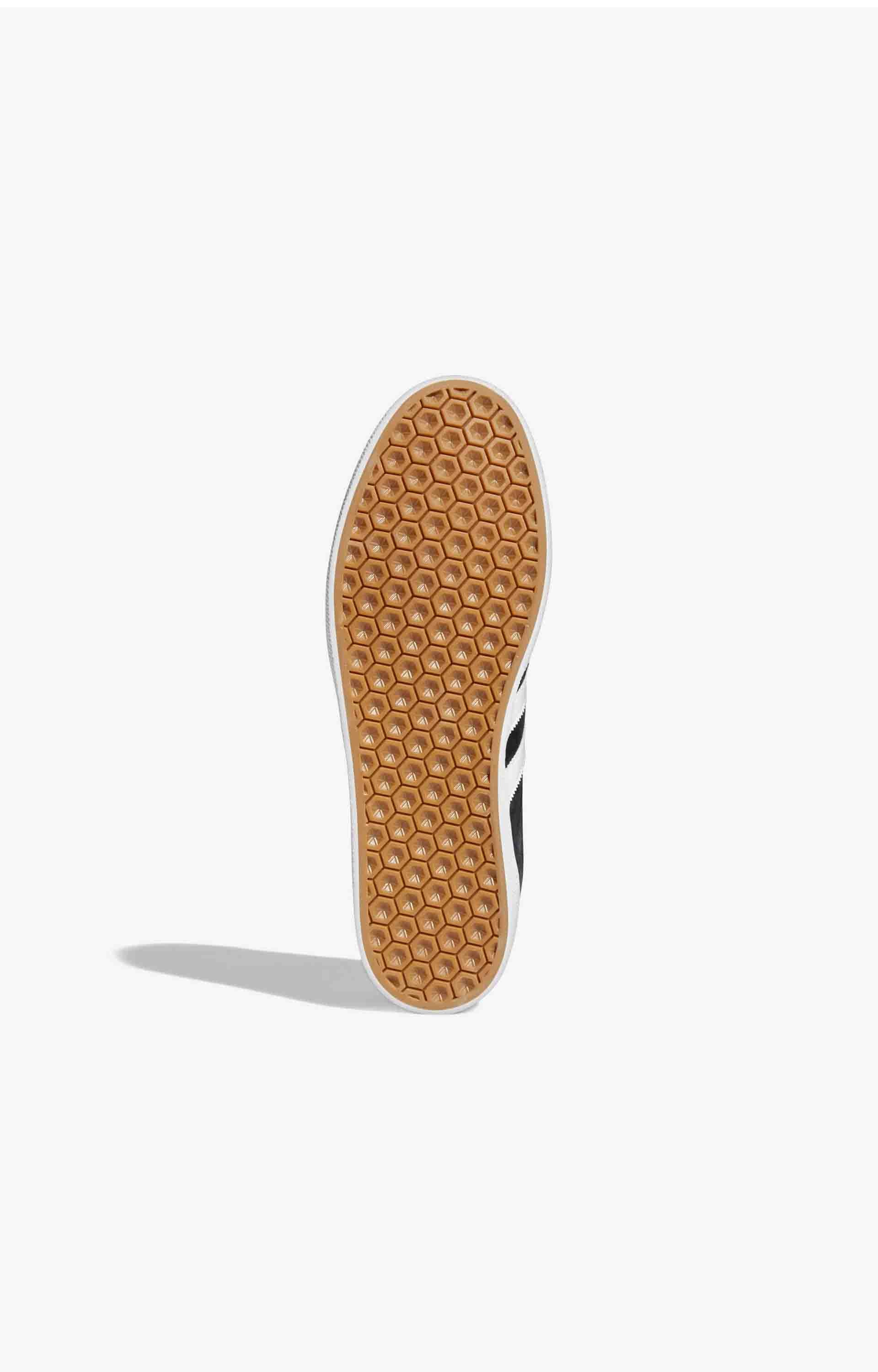 Adidas Gazelle ADV Shoe, Core Black/Cloud White/Gold Metallic