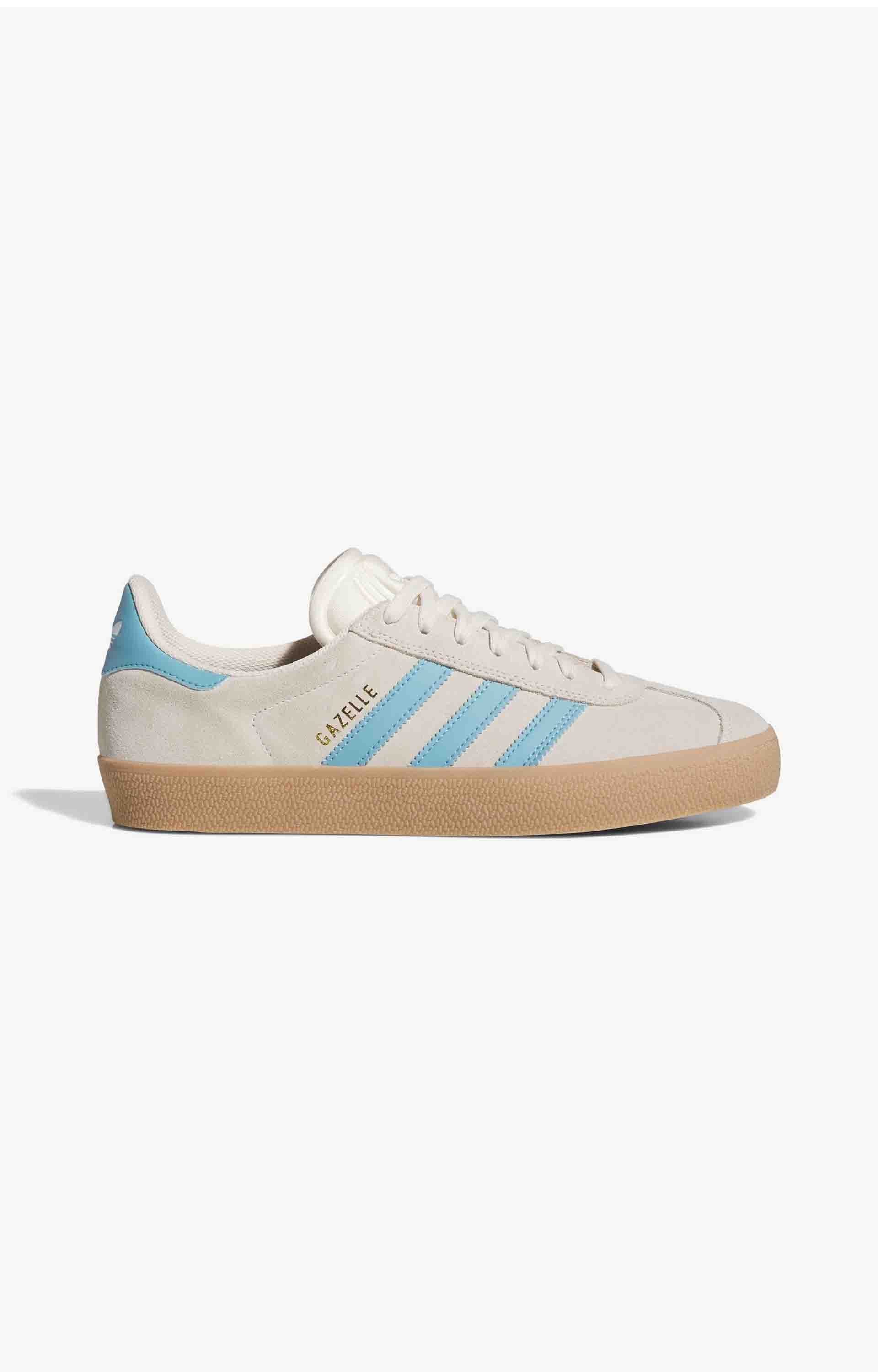 Adidas Gazelle ADV Shoe, Wonder White/Preloved Blue/Gum