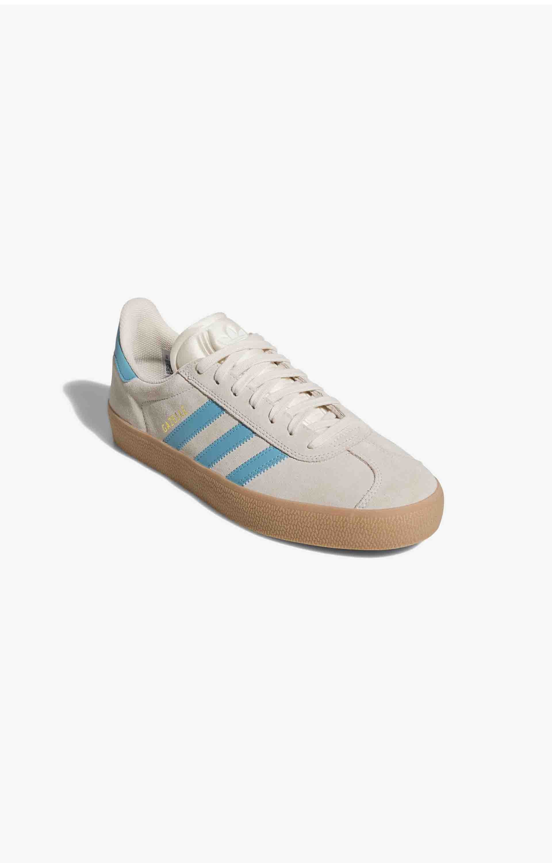 Adidas Gazelle ADV Shoe, Wonder White/Preloved Blue/Gum