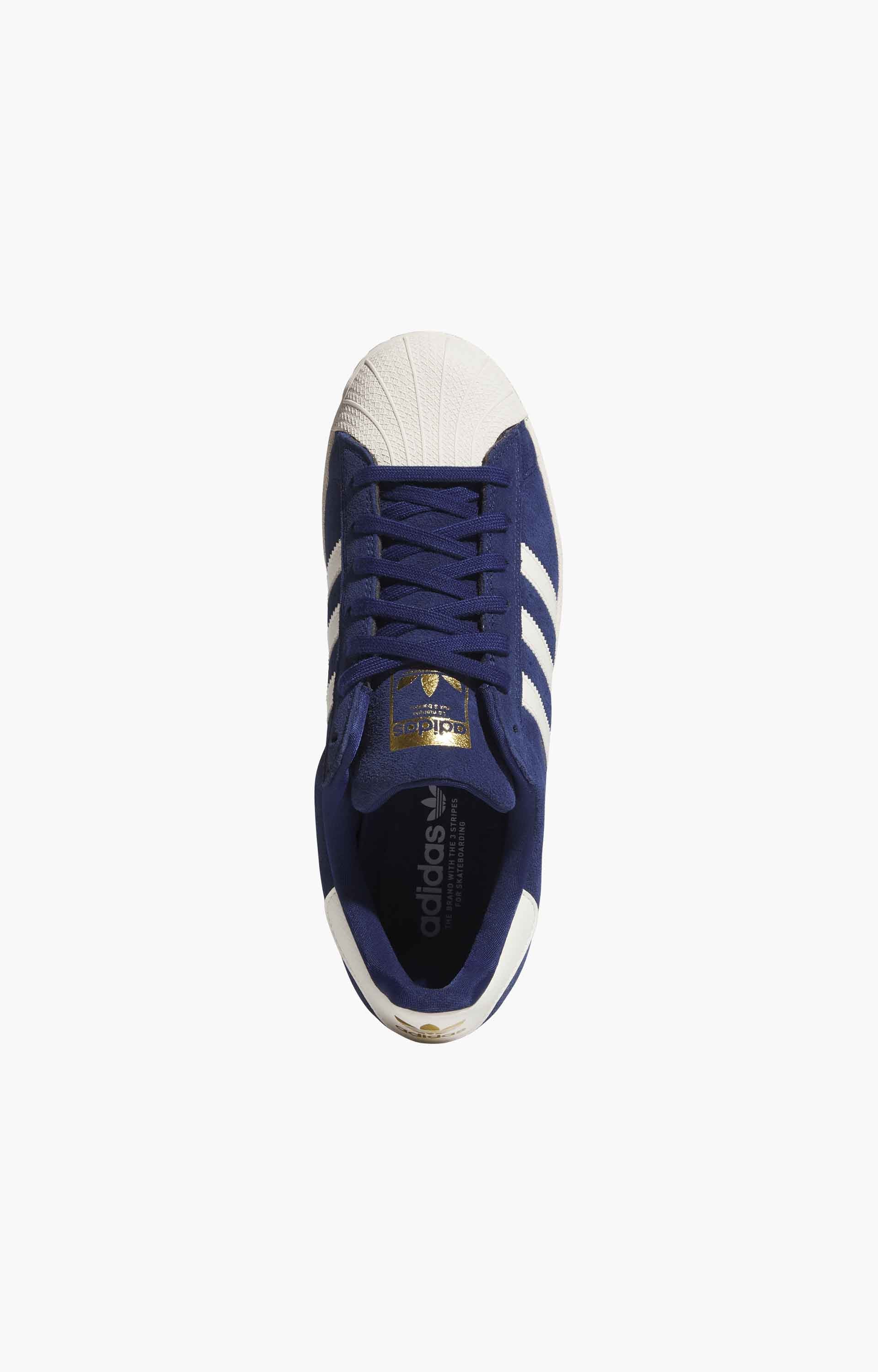 Adidas Superstar ADV Shoes, Dark Blue/Cloud White/Gold Metallic