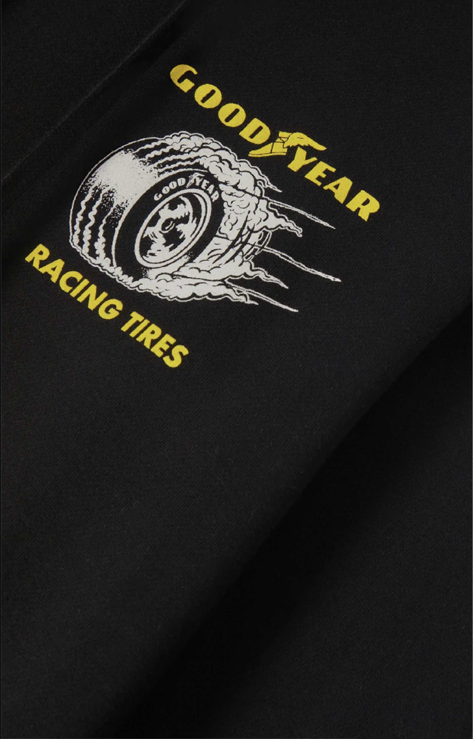 Brixton Goodyear Cheater Slick Hoodie, Black
