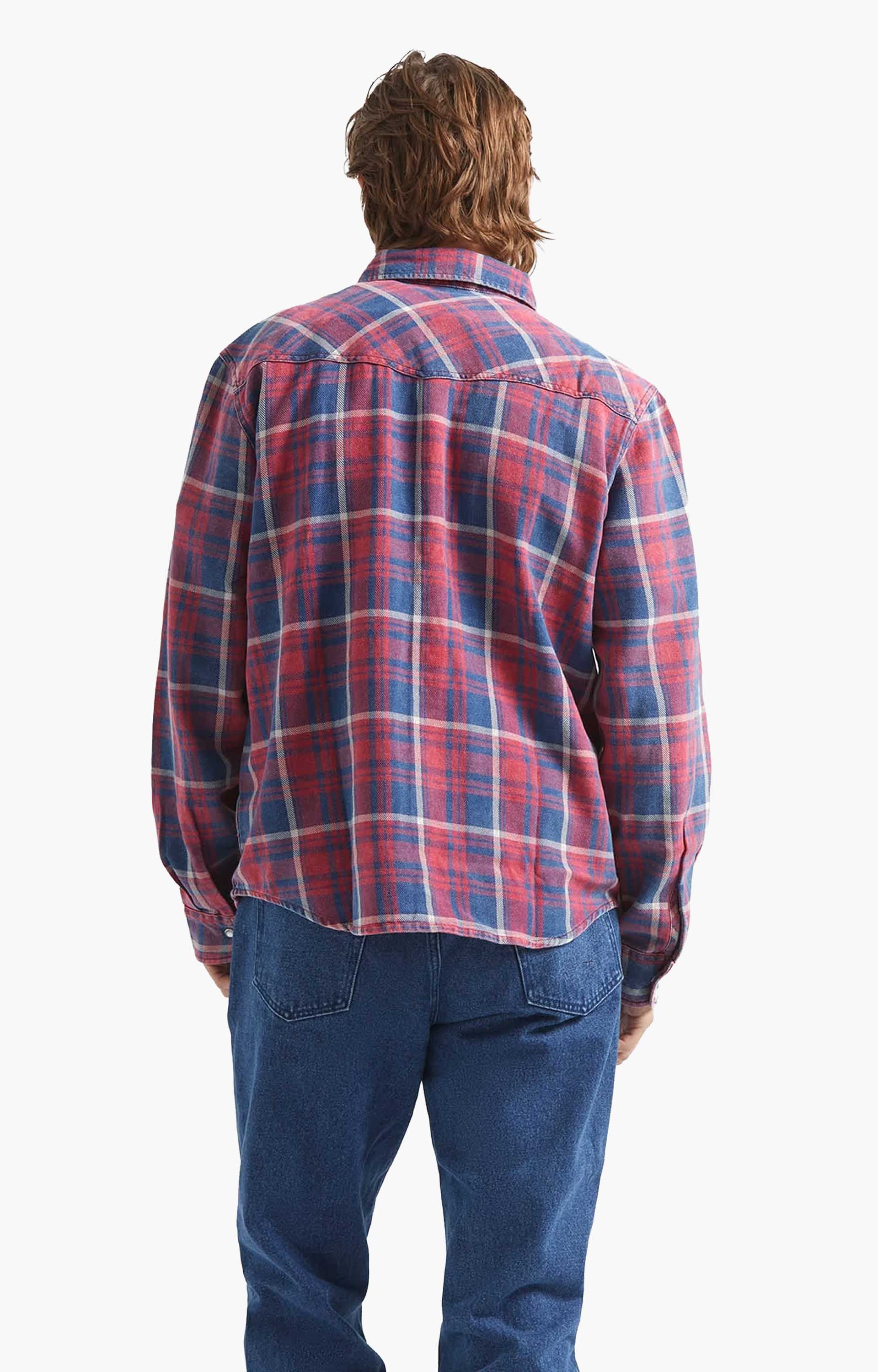 Brixton Waylon Lightweight Overshirt, Denim Plaid