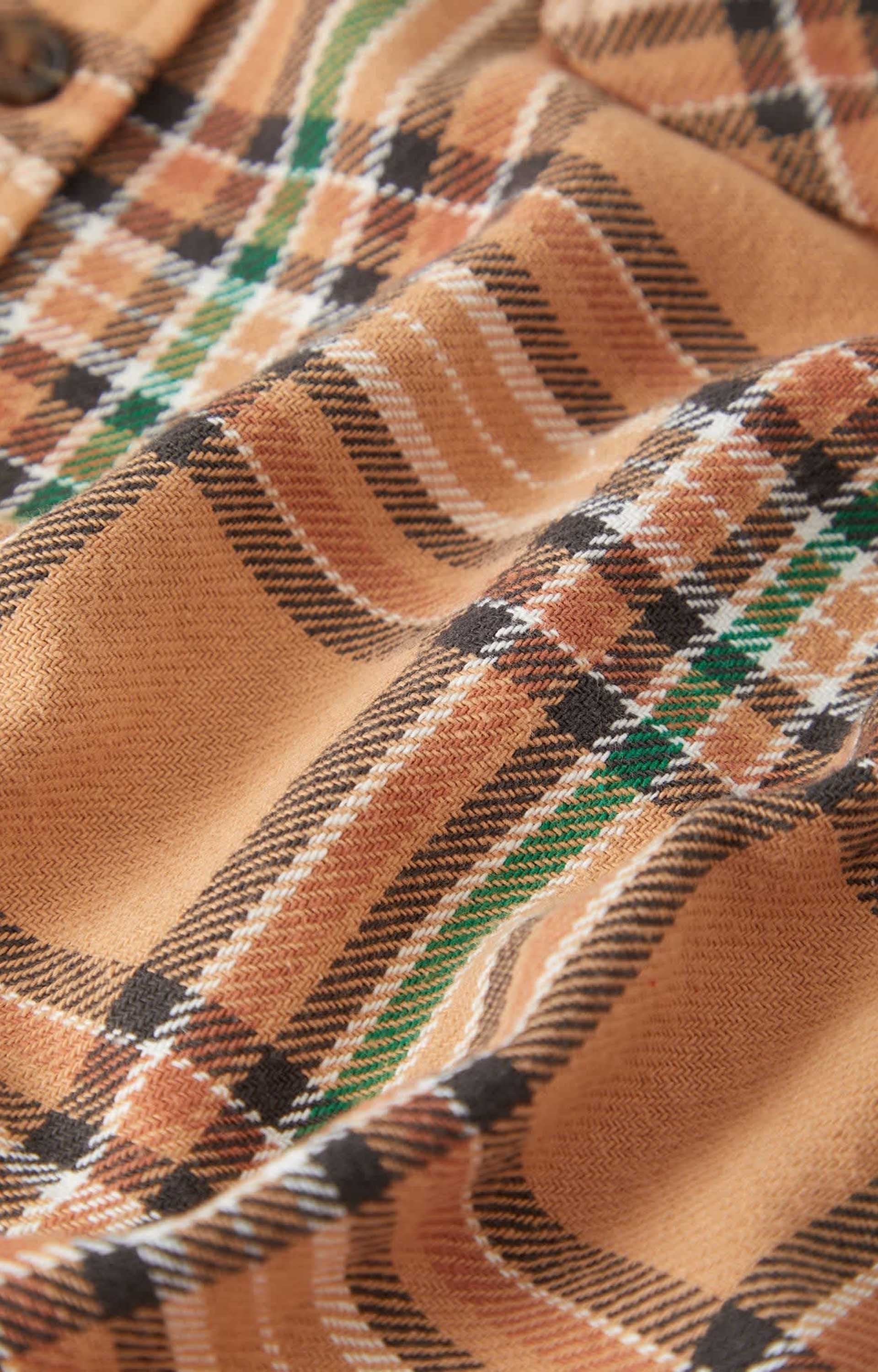Brixton Bowery Flannel, Khaki/Multi