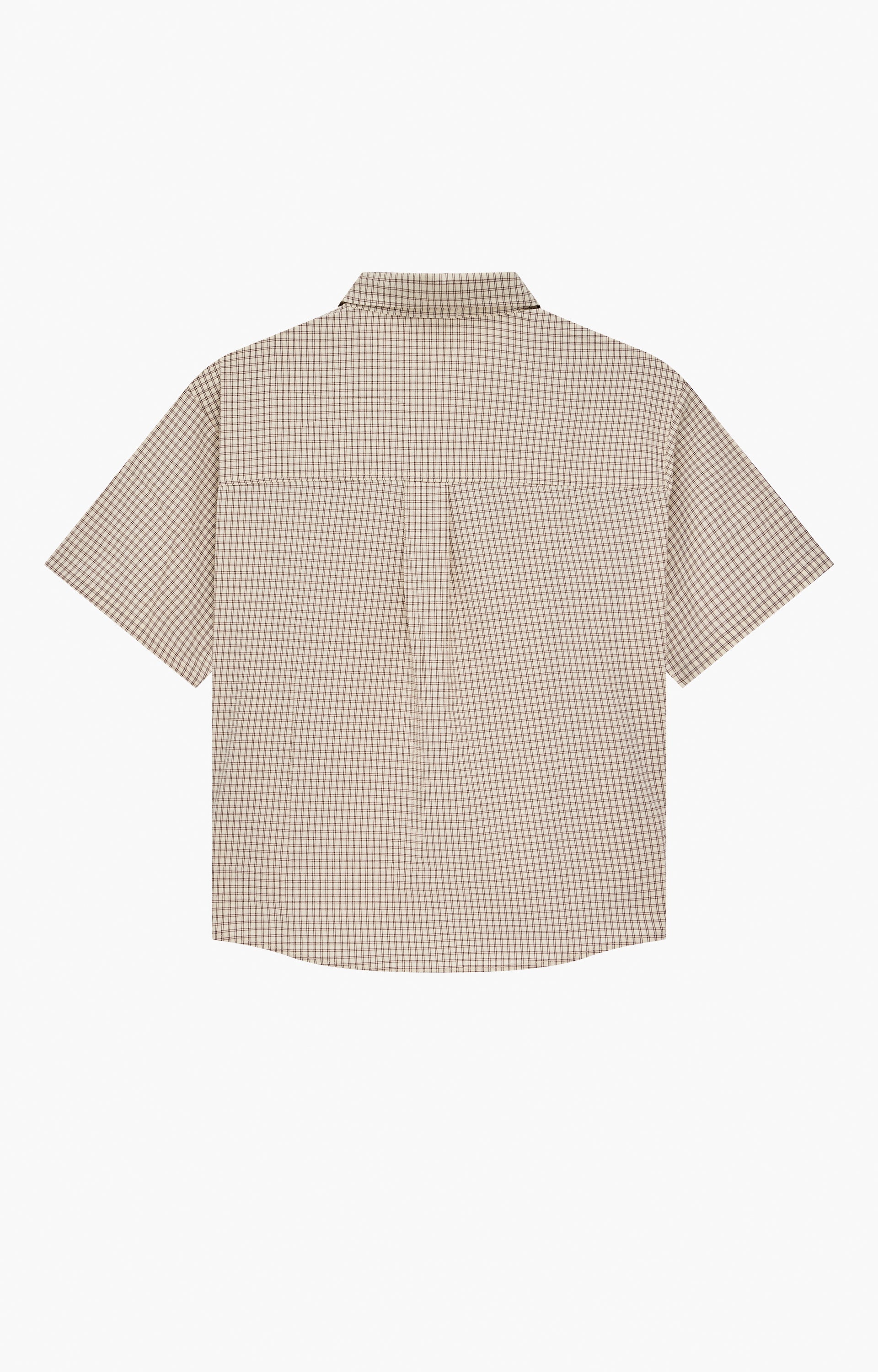 Concrete Ranger Plaid Shirt, Cream/Burgundy