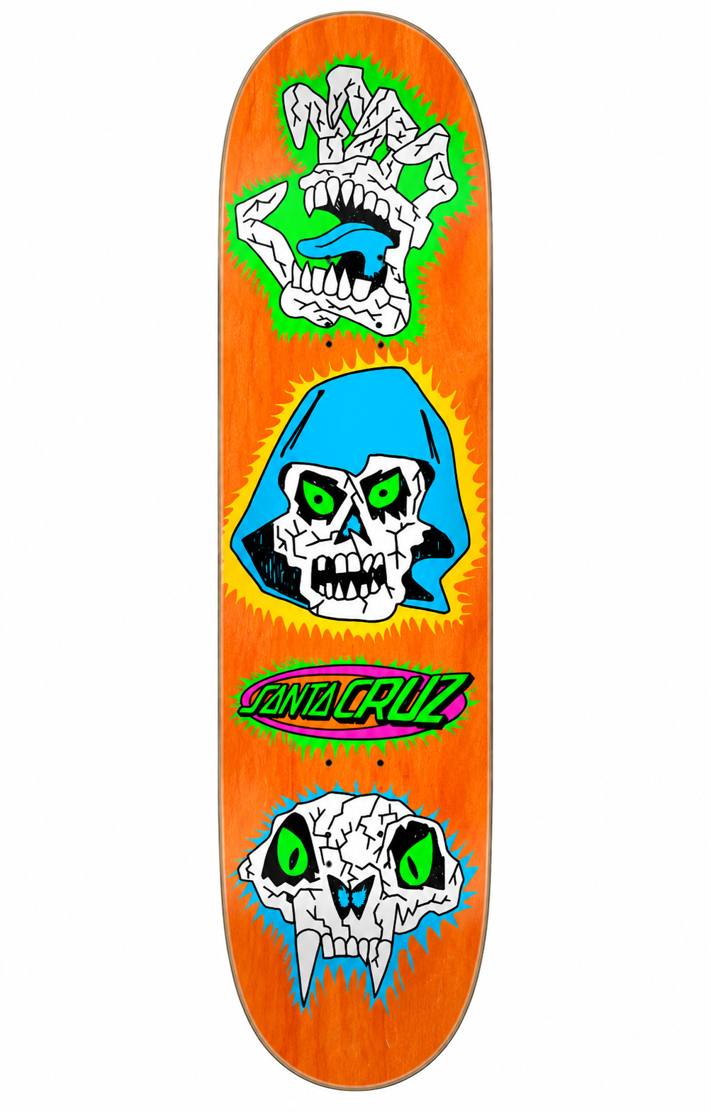 Santa Cruz Scribble Head FeelBase Skateboard Deck, 7.75"