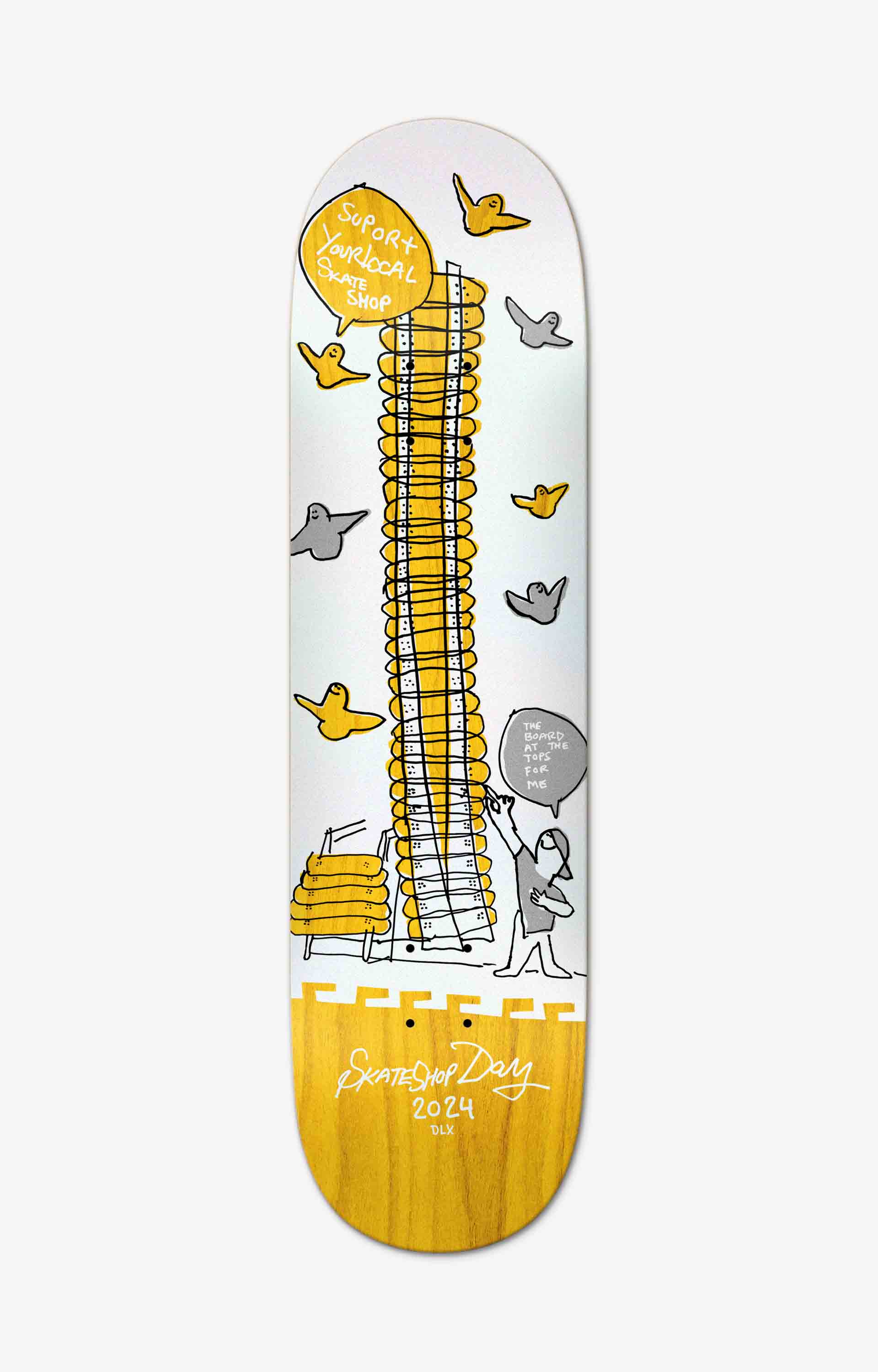Deluxe x Skateshop Day Gonzales Limited Skateboard Deck, 8.25"