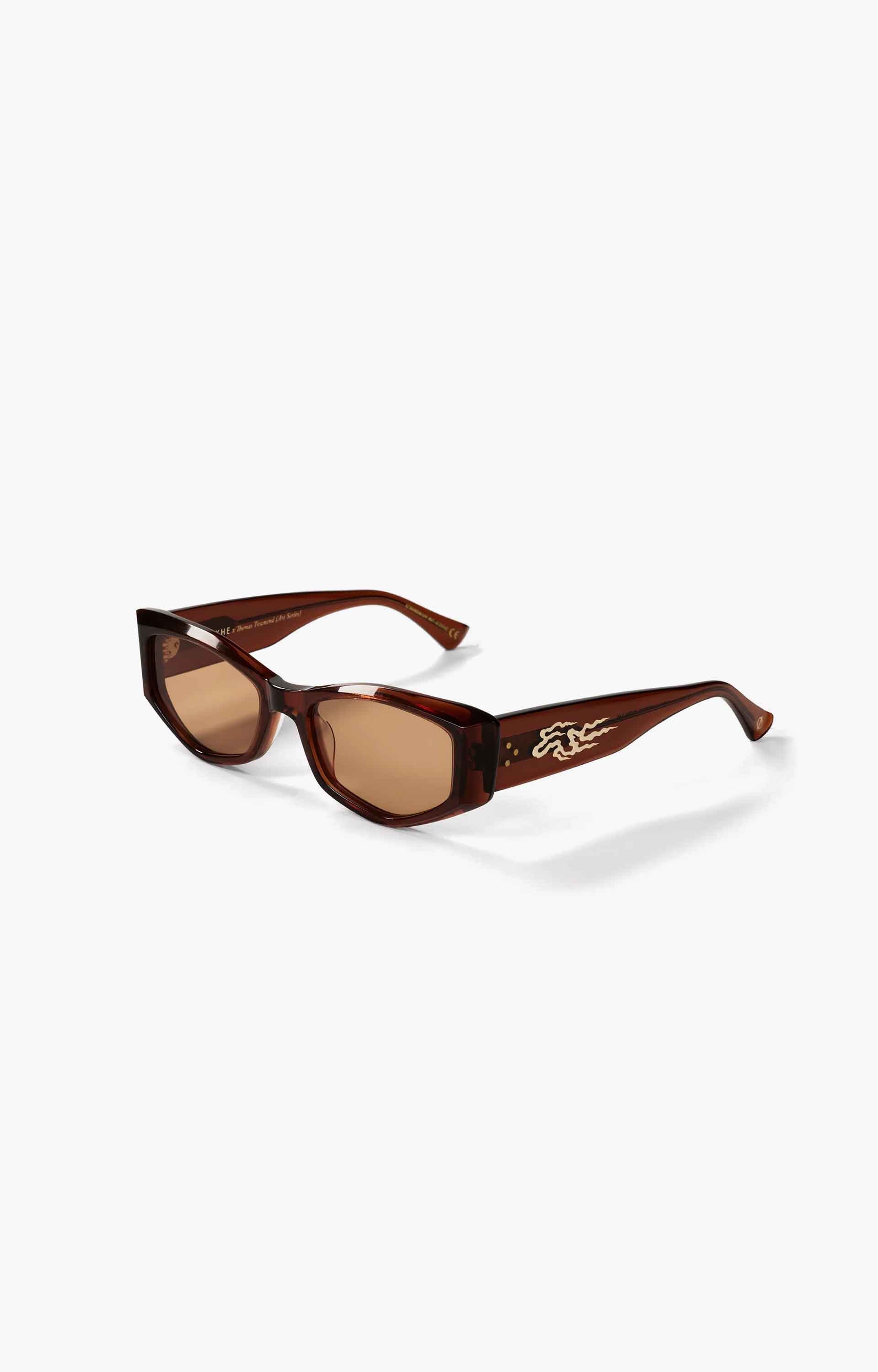 Epokhe Guilty x Thomas Townend Sunglasses, Maple Polished/Brown