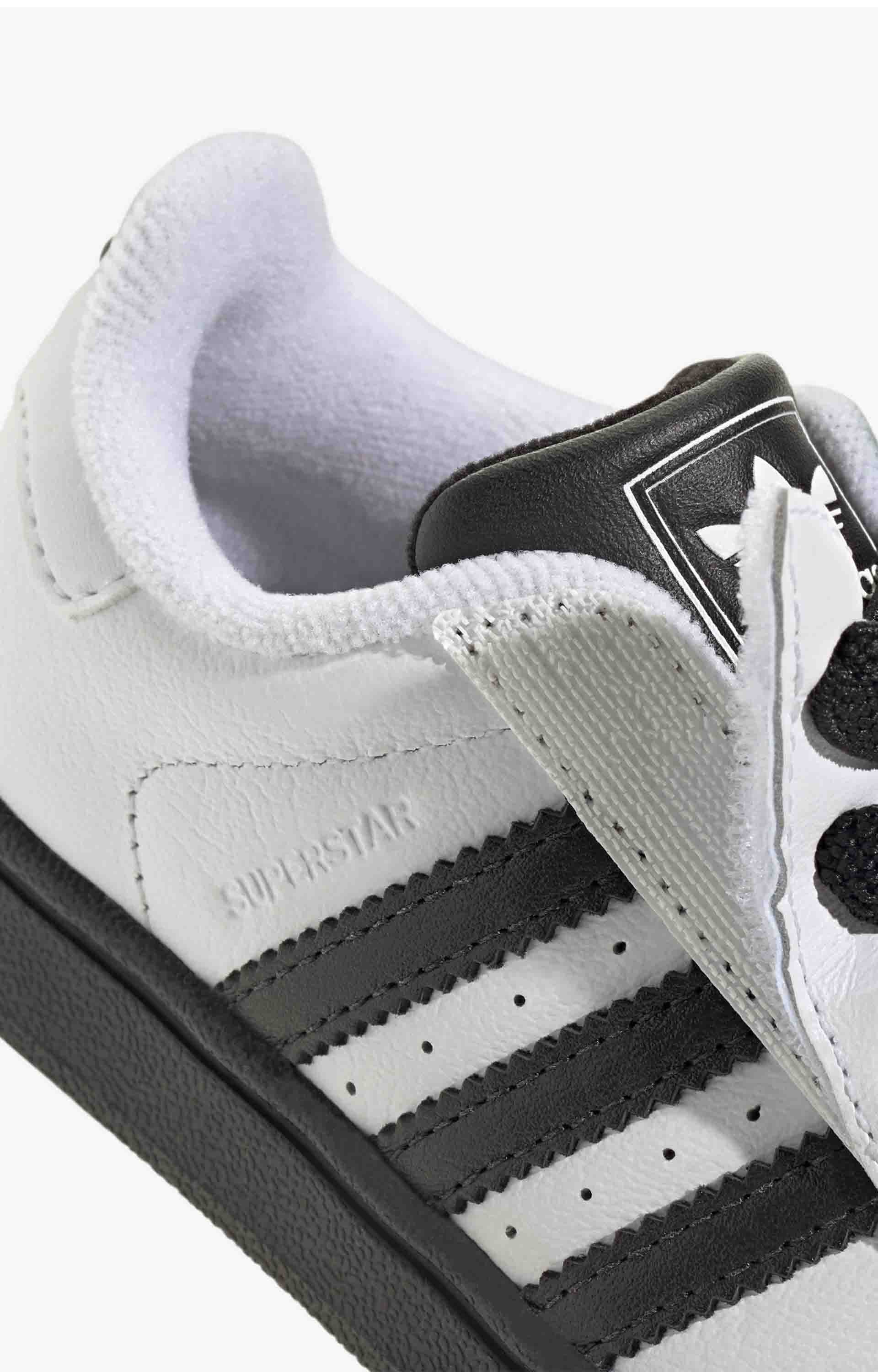 Adidas Superstar II Comfort Closure Elastic Lace Kids Shoes, White/Black/White