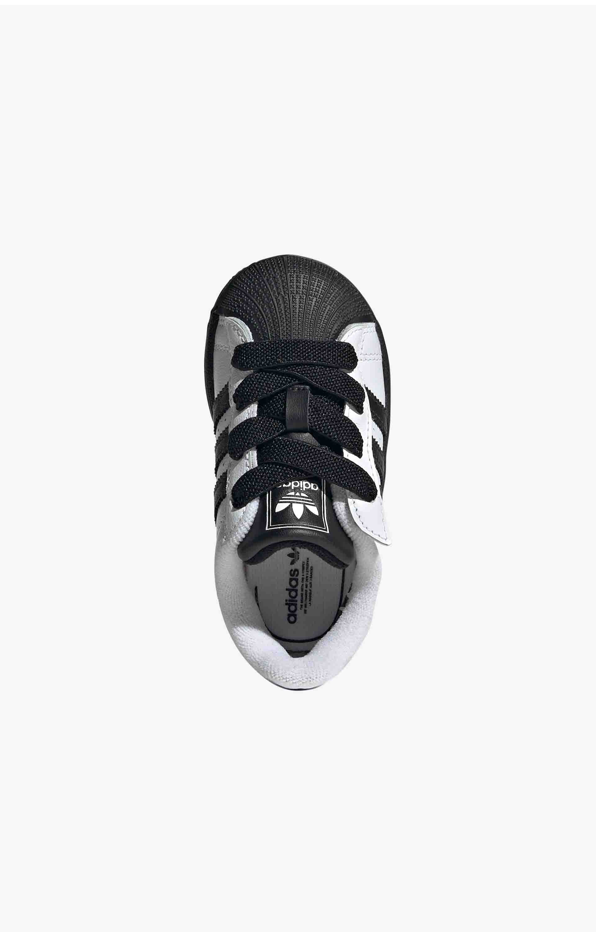 Adidas Superstar II Comfort Closure Elastic Lace Kids Shoes, White/Black/White