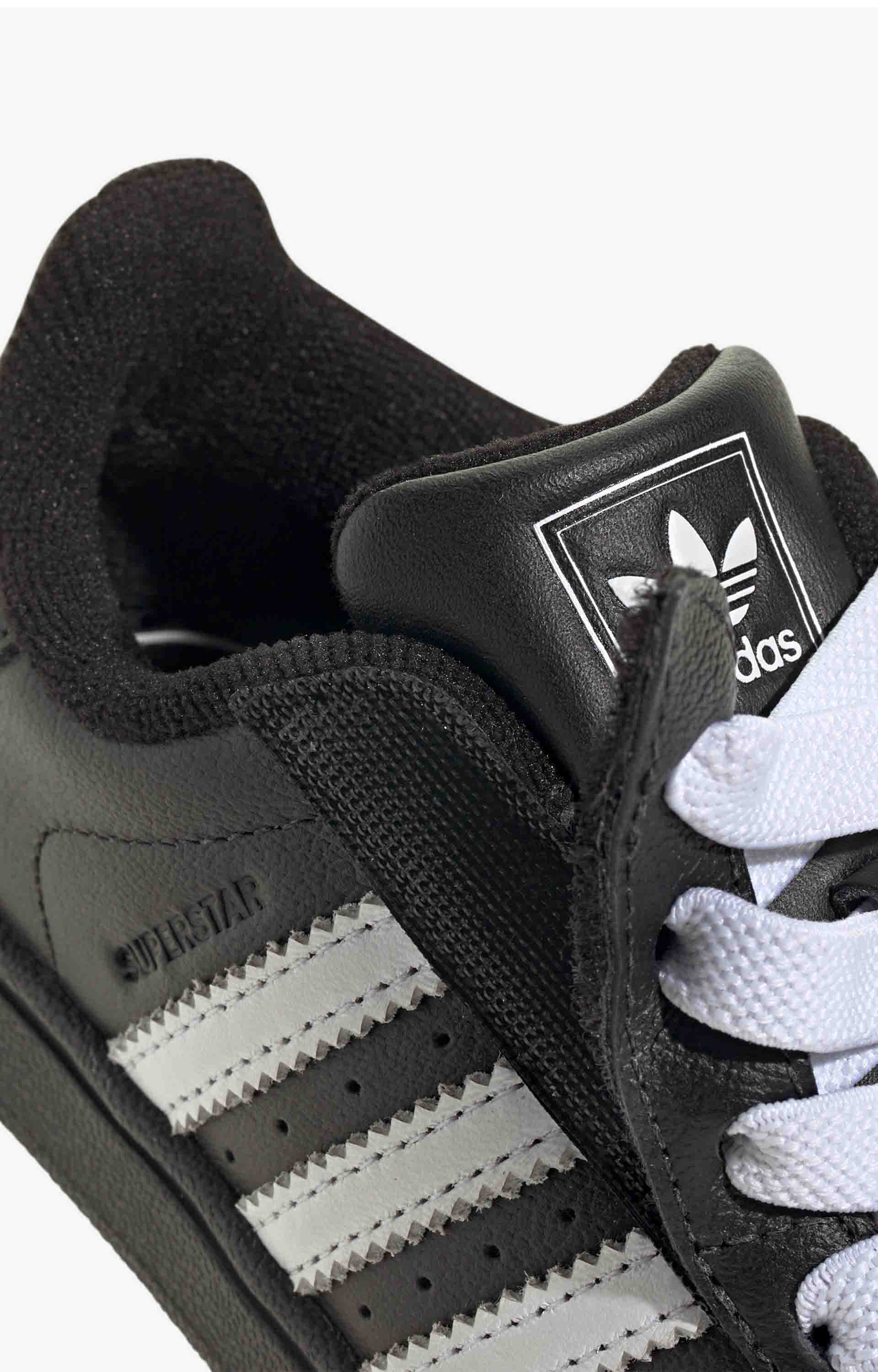 Adidas Superstar II Comfort Closure Elastic Lace Kids Shoes, Black/White/Black