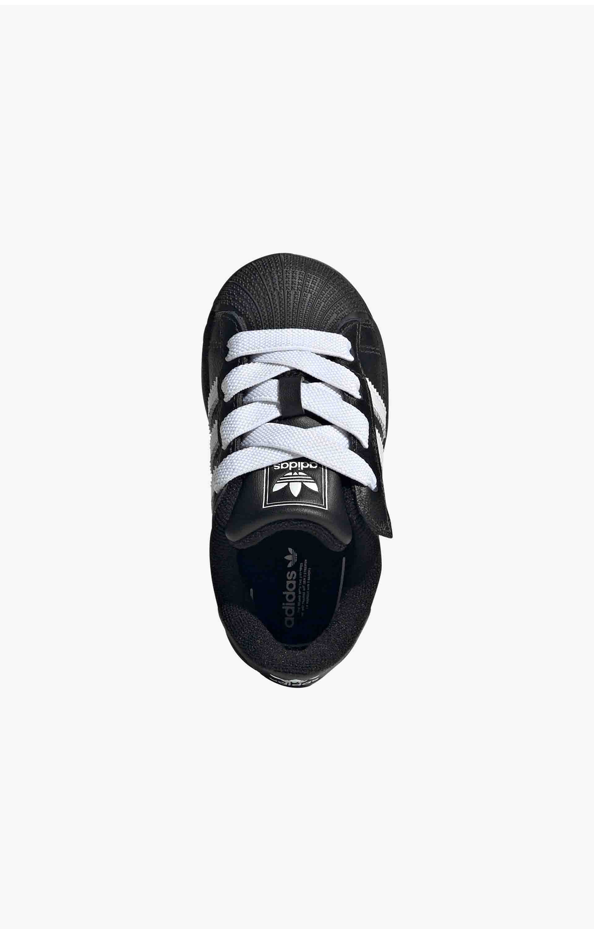 Adidas Superstar II Comfort Closure Elastic Lace Kids Shoes, Black/White/Black