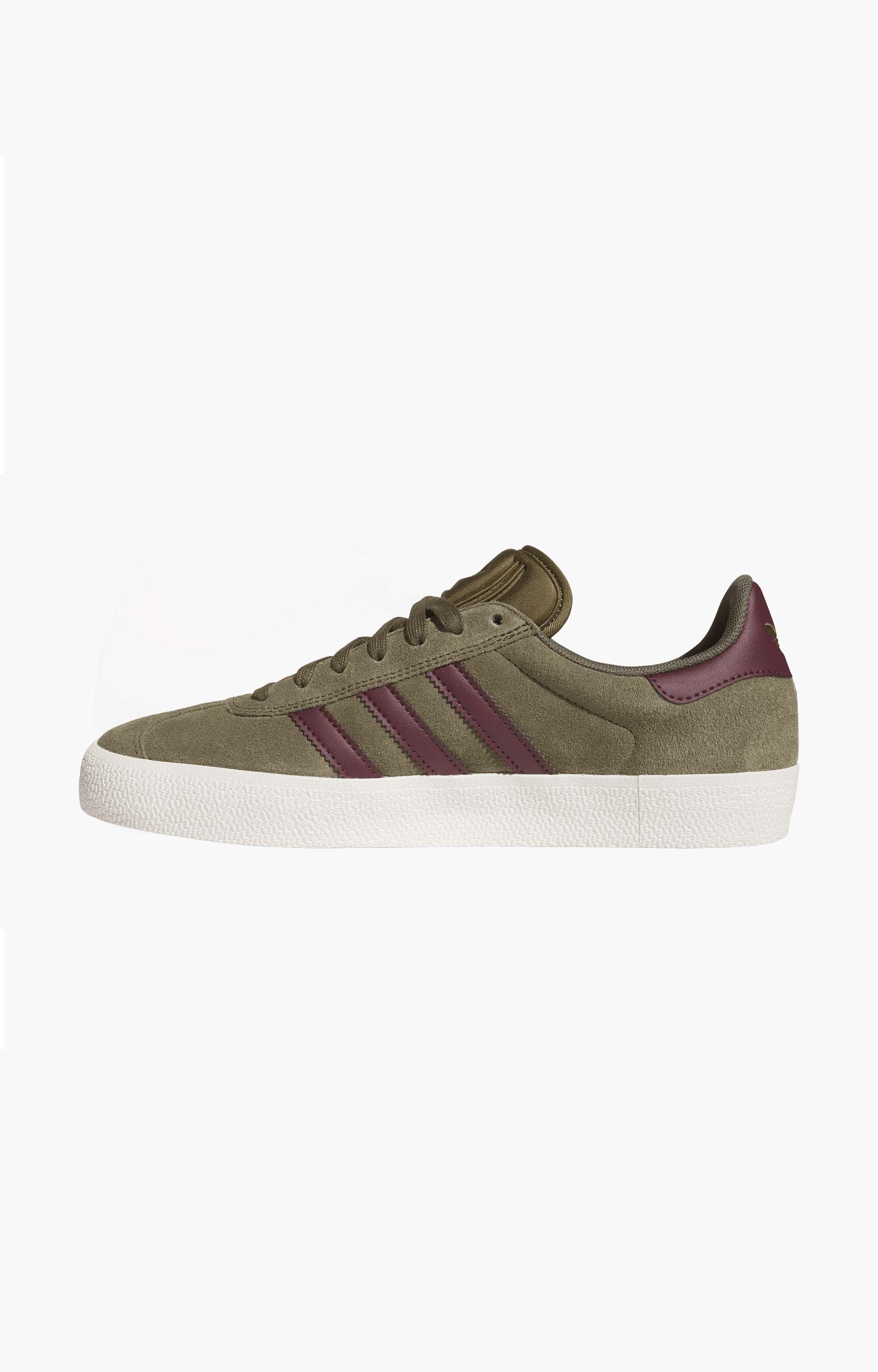 Adidas Gazelle ADV KI3205 Shoes, Olive Strata/Maroon/Cwhite