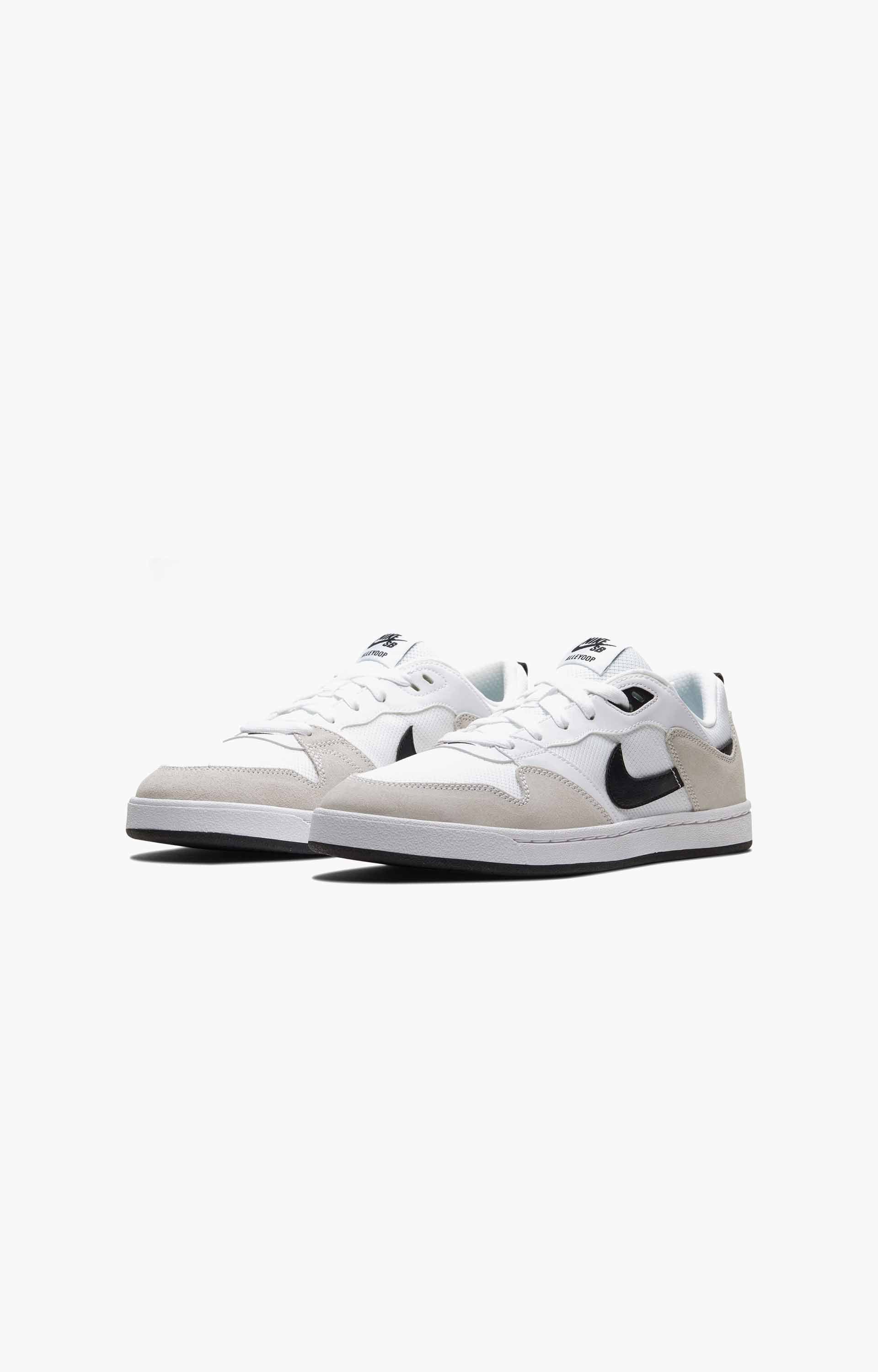 Nike SB Alleyoop Shoes, White/Black