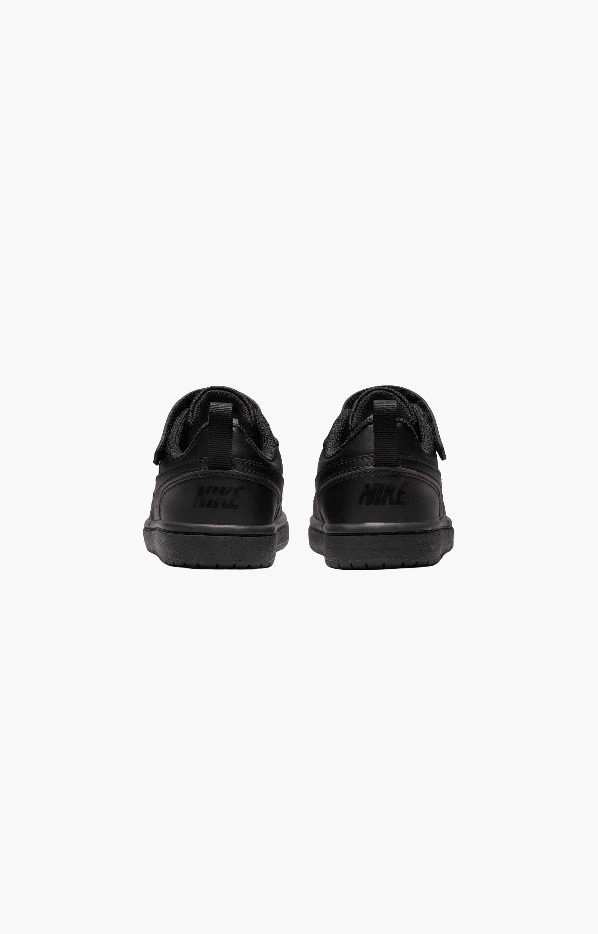 Nike Court Borough Low Recraft DV5457-002 Youth Shoe, Black/Black-Black