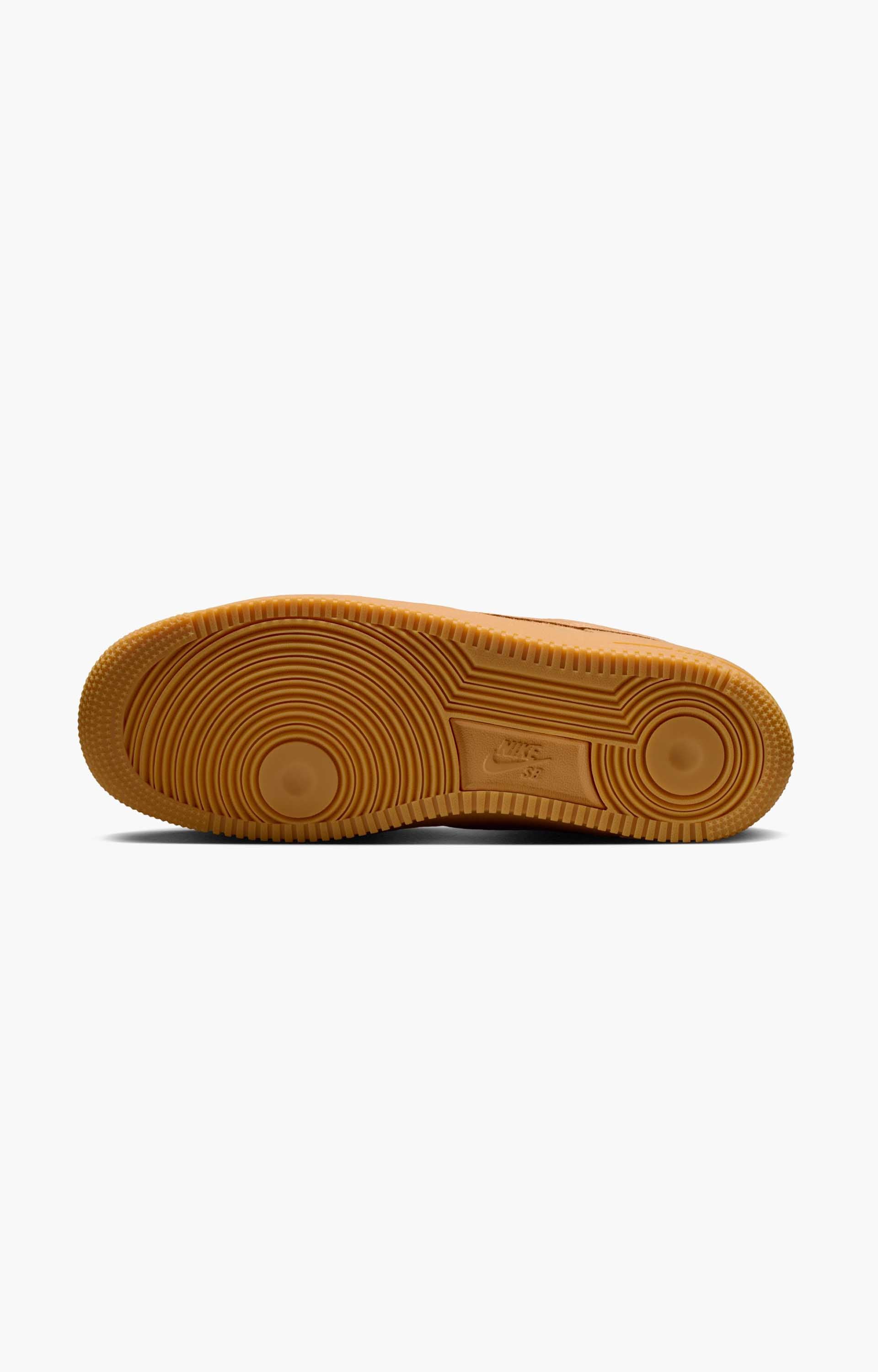 Nike SB Air Force 1 Shoe, Flax/Black/Gum Light Brown/Fir