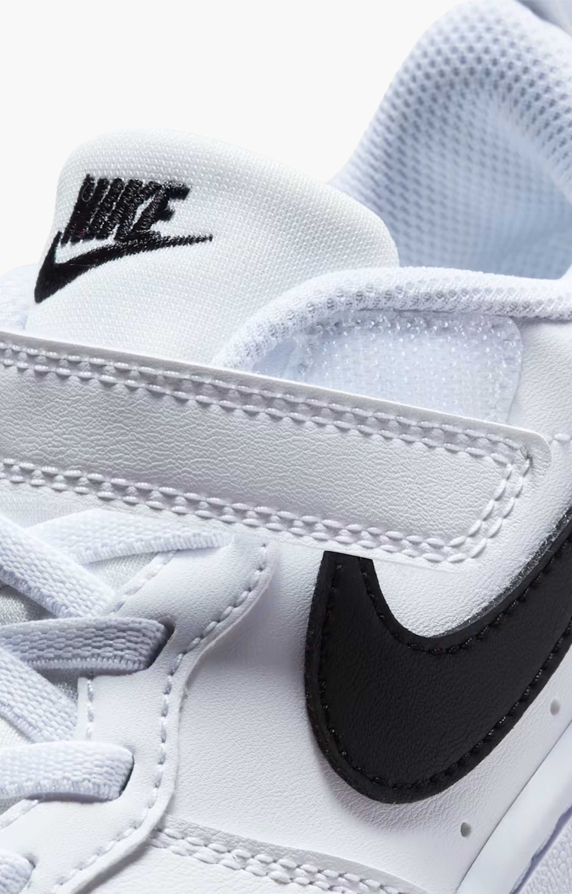 Nike Court Borough Low Recraft DV5457-104 Youth Shoe, White/Black