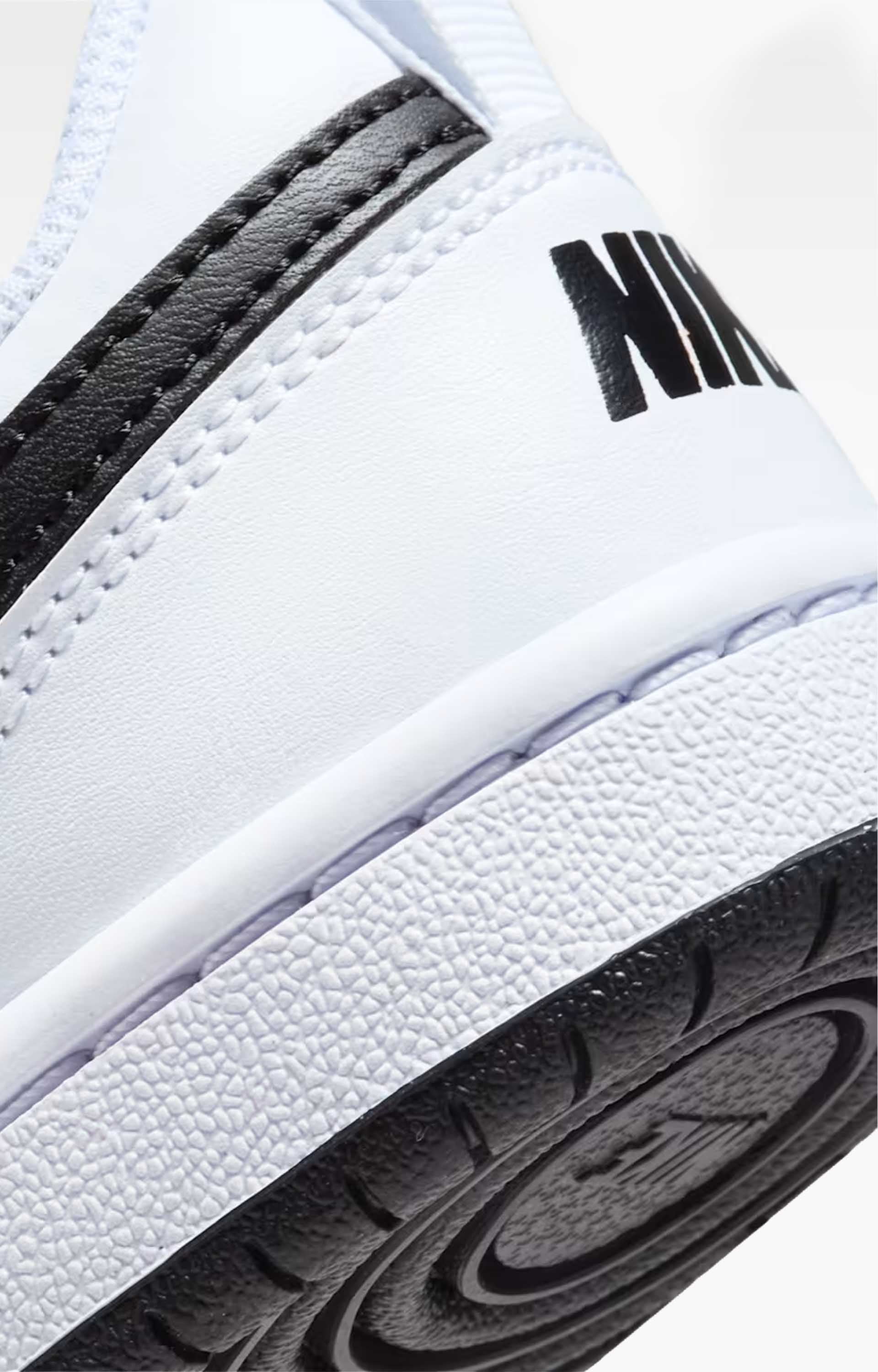 Nike Court Borough Low Recraft DV5457-104 Youth Shoe, White/Black