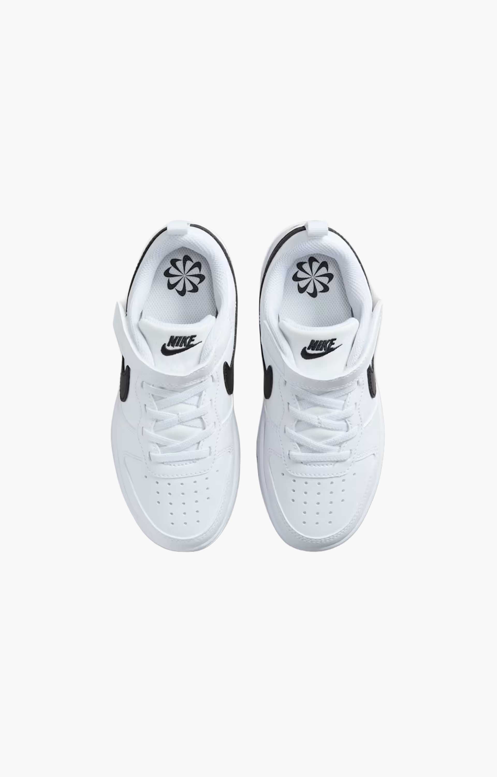Nike Court Borough Low Recraft DV5457-104 Youth Shoe, White/Black