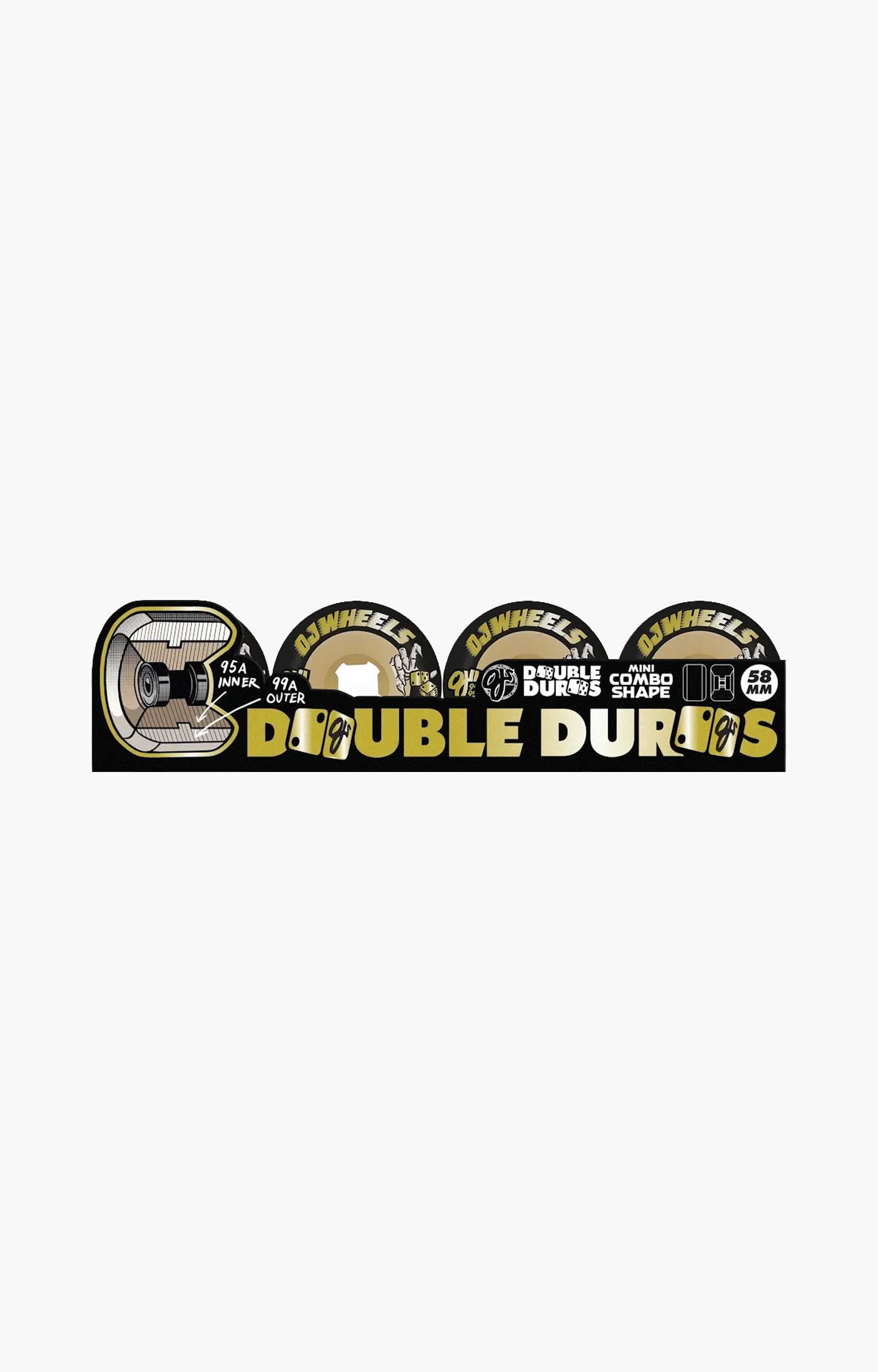 OJ Wheels 99D Double Duro Black/Gum Skateboard Wheels