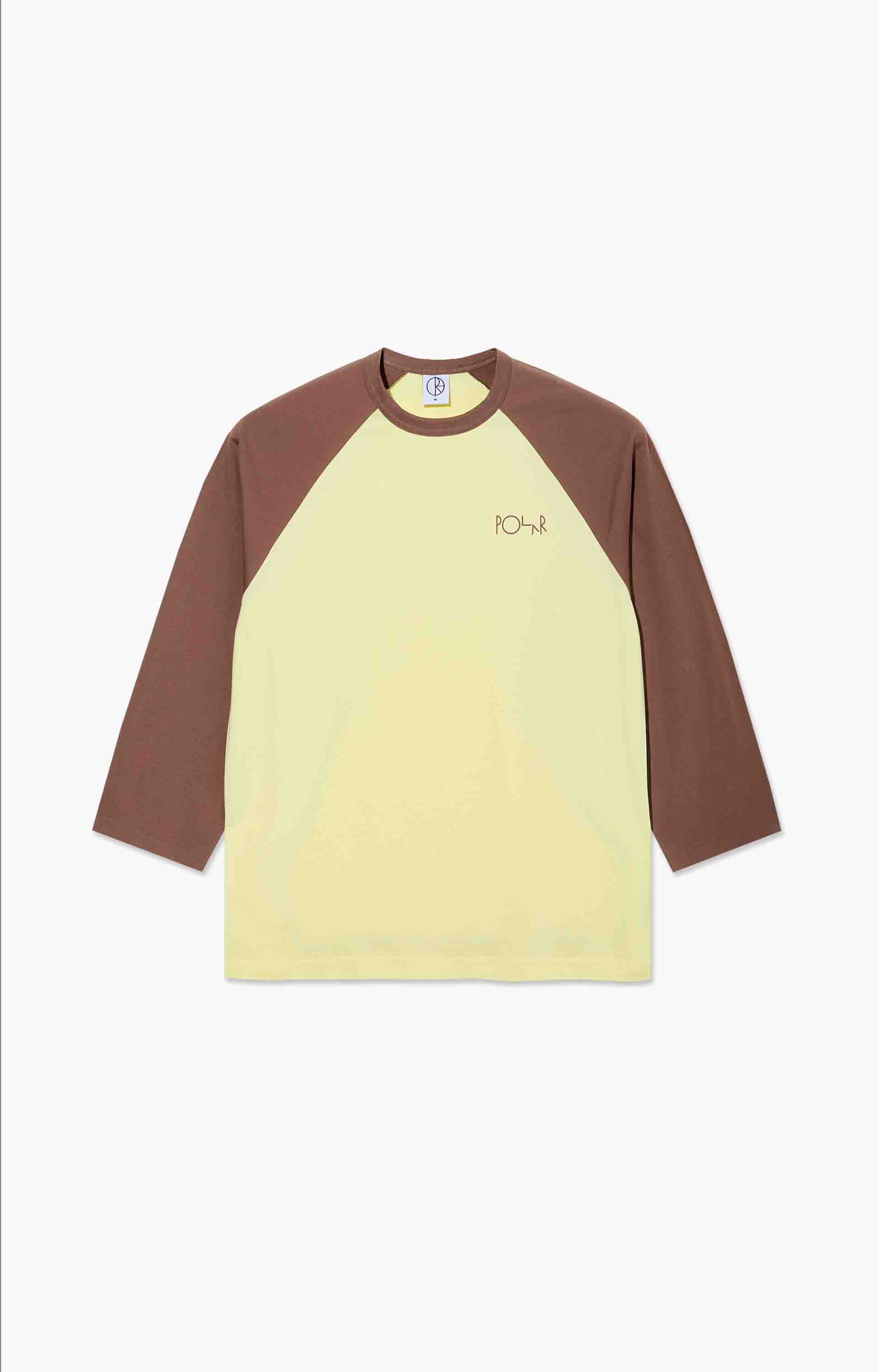 Polar Skate Co 3/4 Sleeve T-Shirt, Cinnamon/Light Yellow
