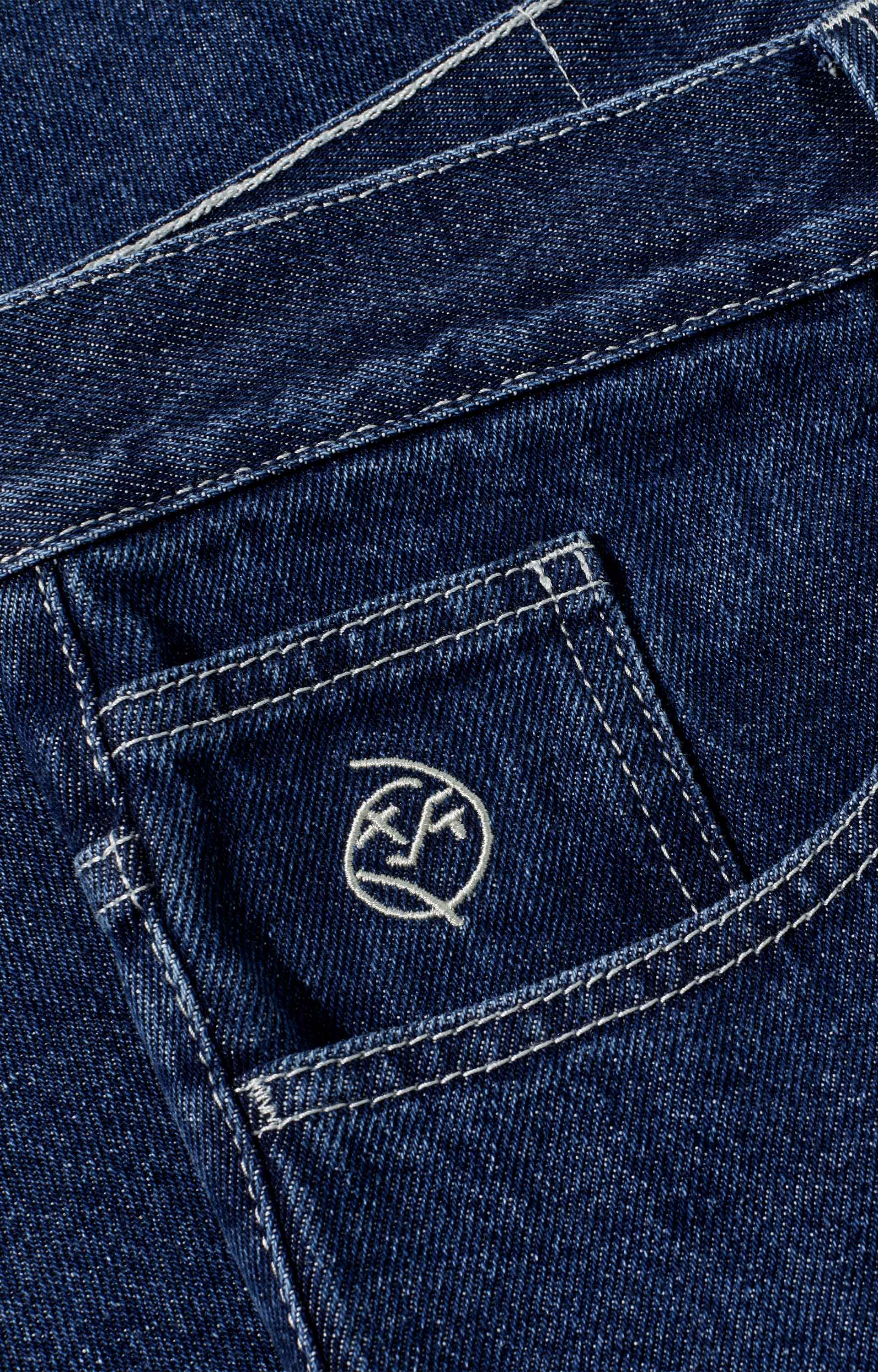 Polar Skate Co Big Boy Pants, Dark Blue/White Stitching