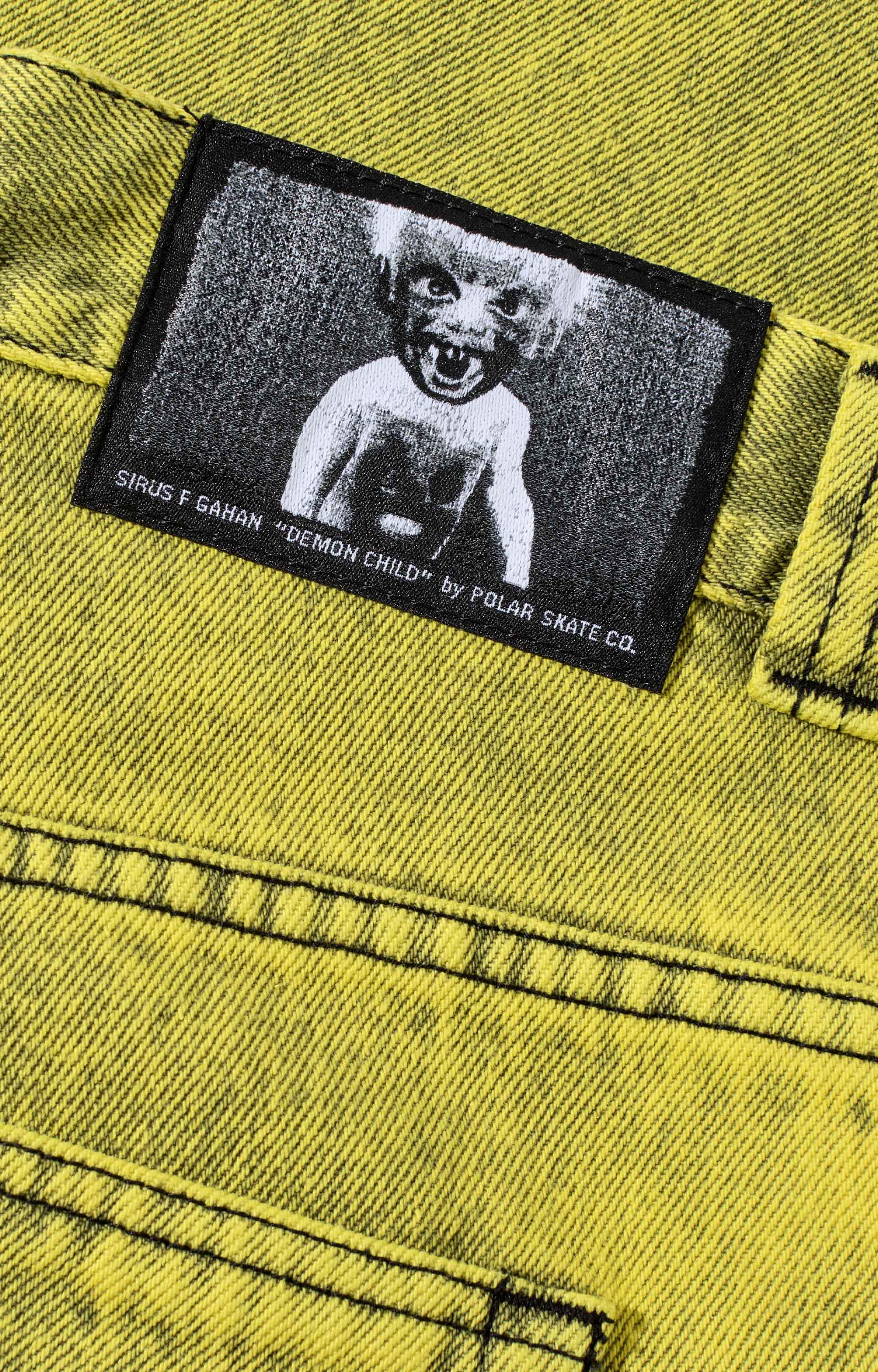 Polar Skate Co Big Boy Pants, Demon Child Lemon Black