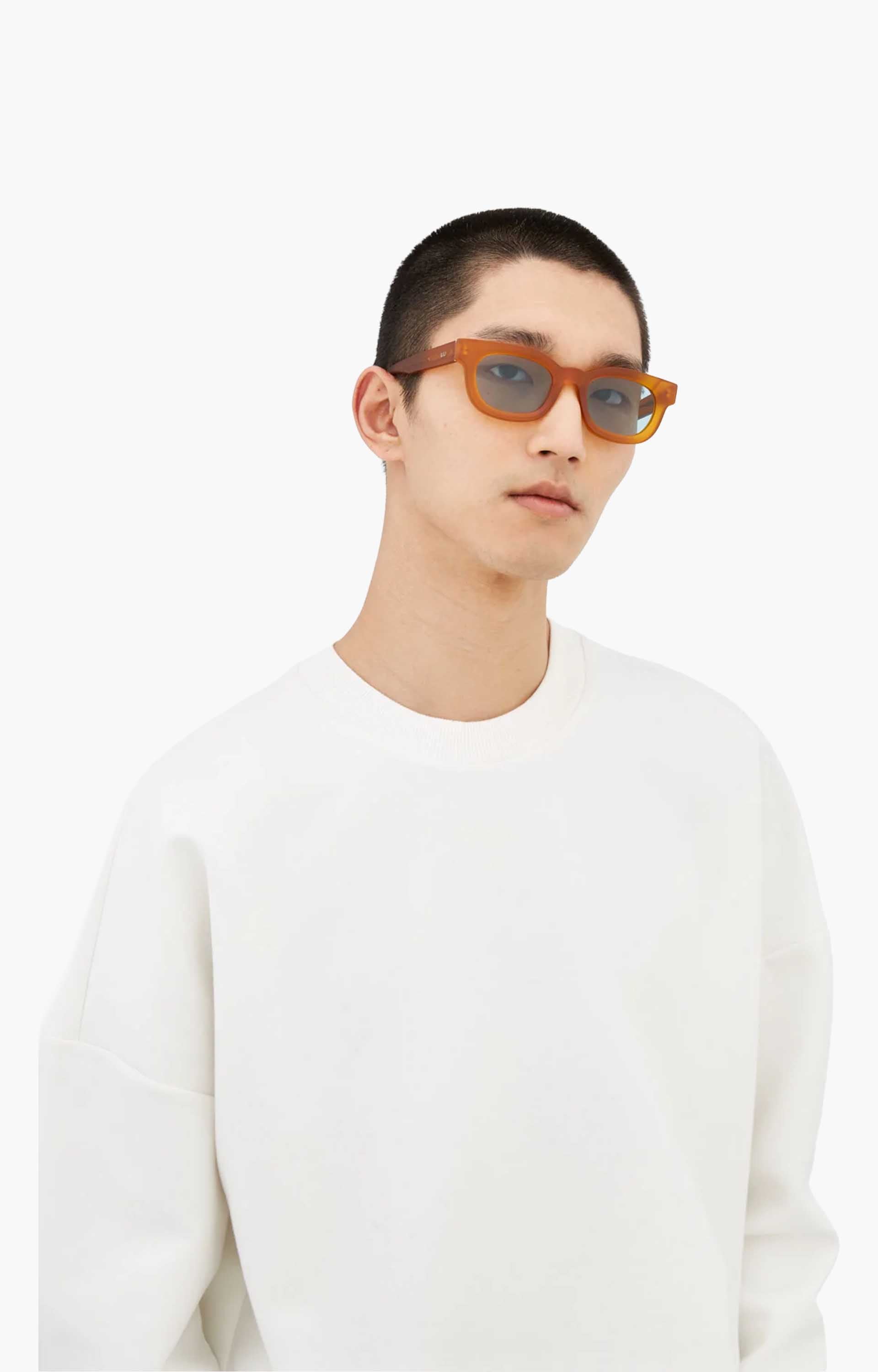 Retrosuperfuture Sempre Arancio HEO Sunglasses, Clay/Turquoise