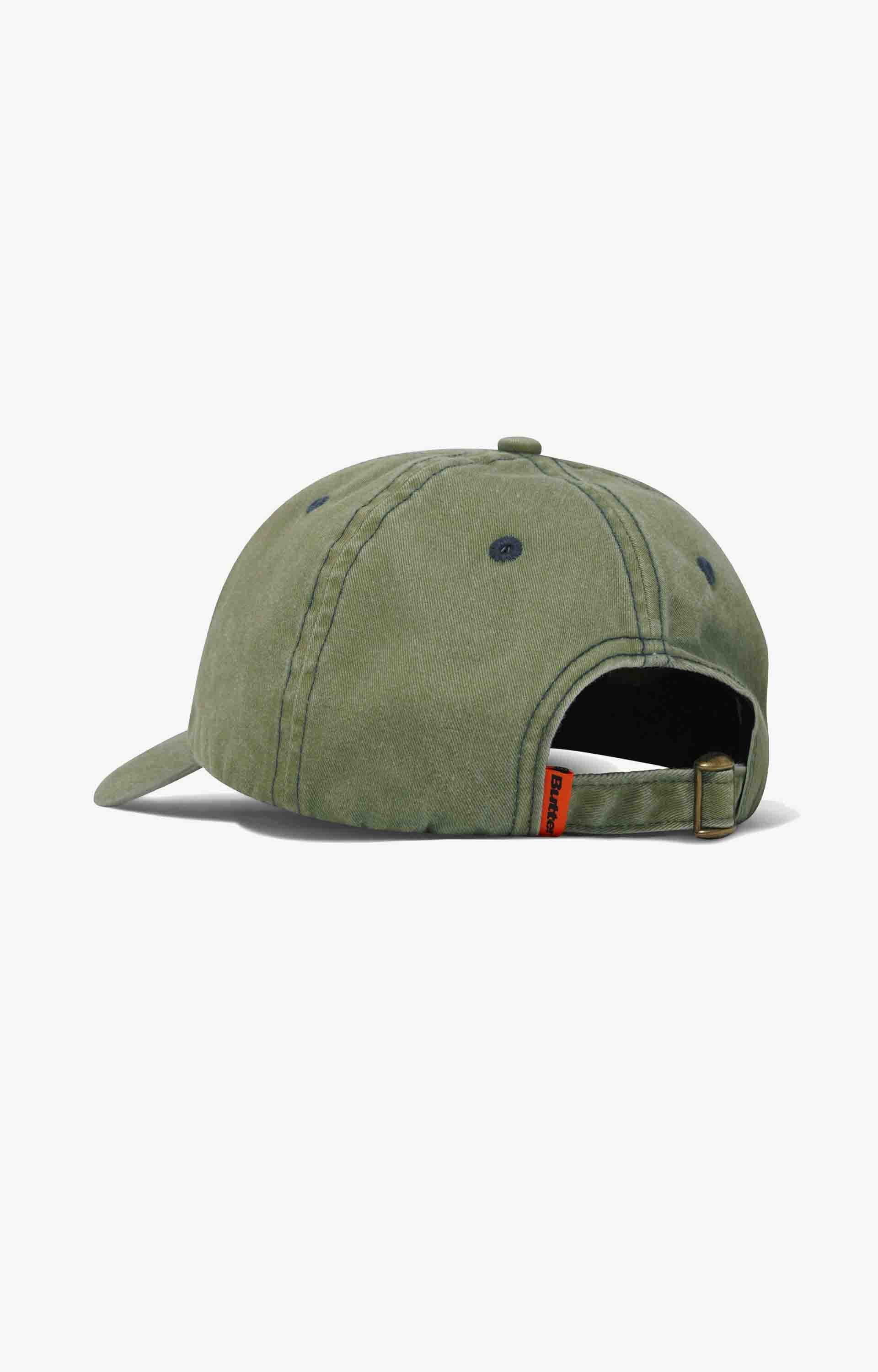Butter Goods Rounded Logo 6 Panel Cap, Washed Pear