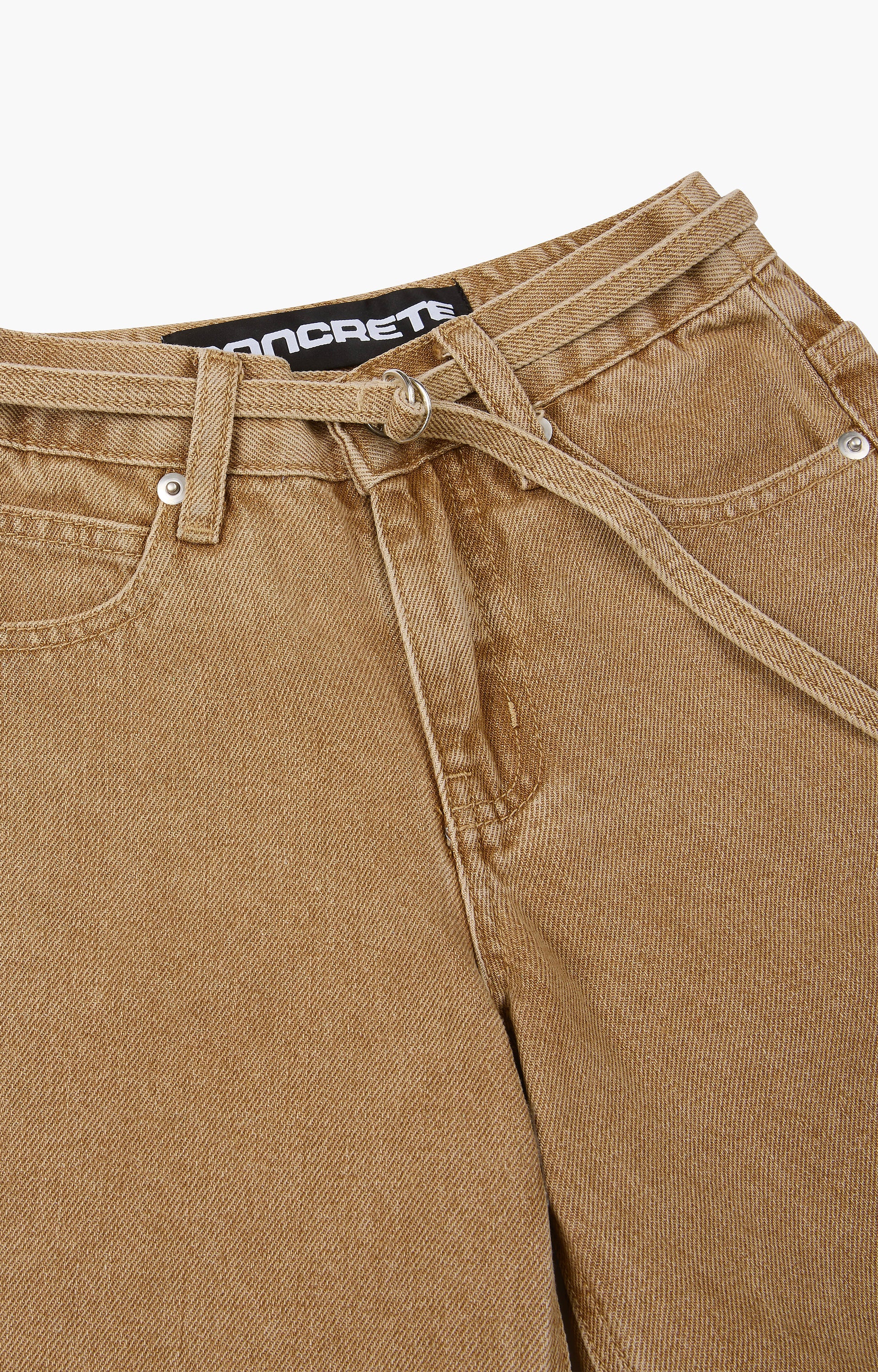 Concrete Youth Lace Denim Short, Clay Brown