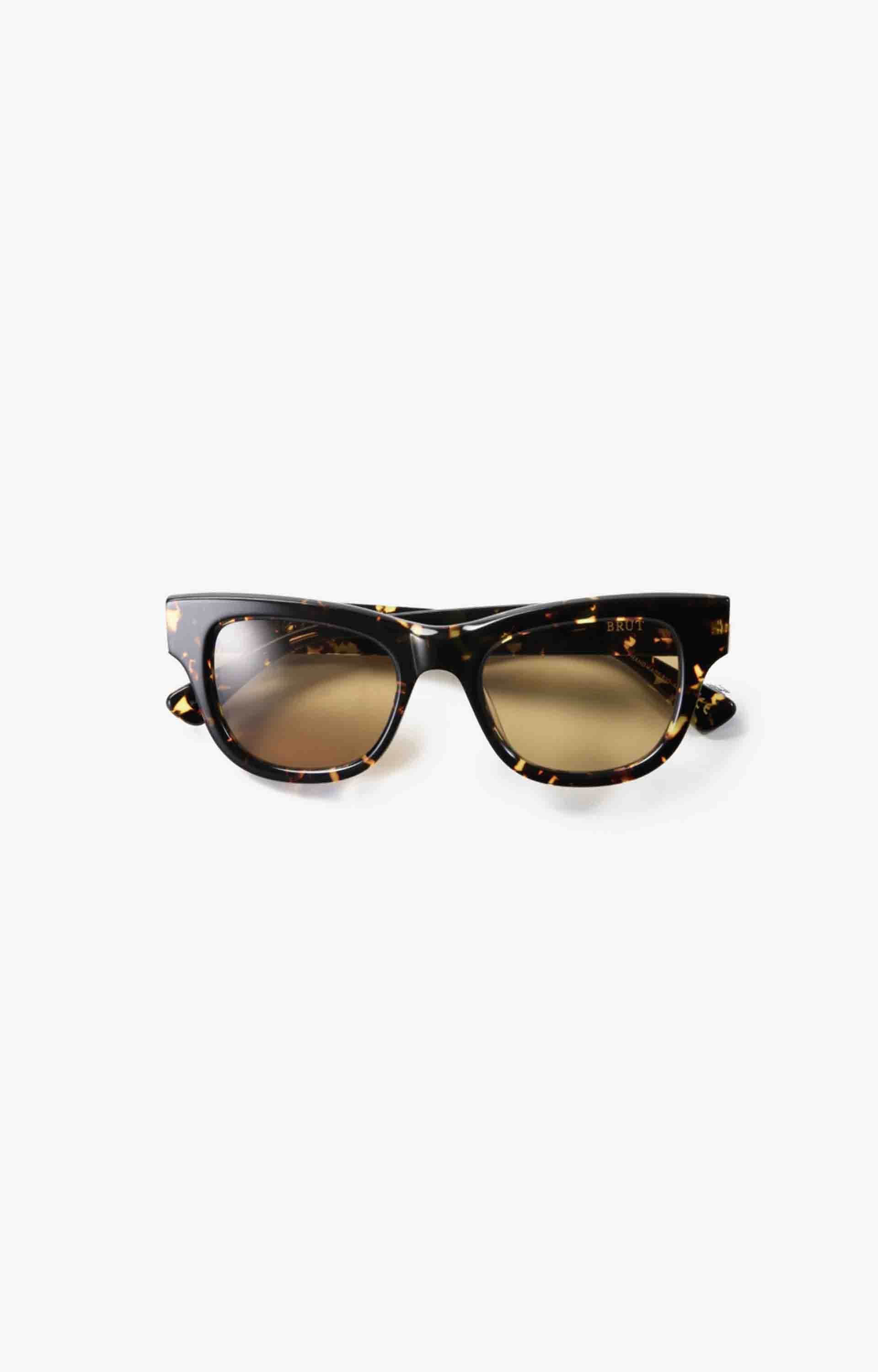 Epokhe Brut Sunglasses, Crystal Dark Tortoise Polished/Amber