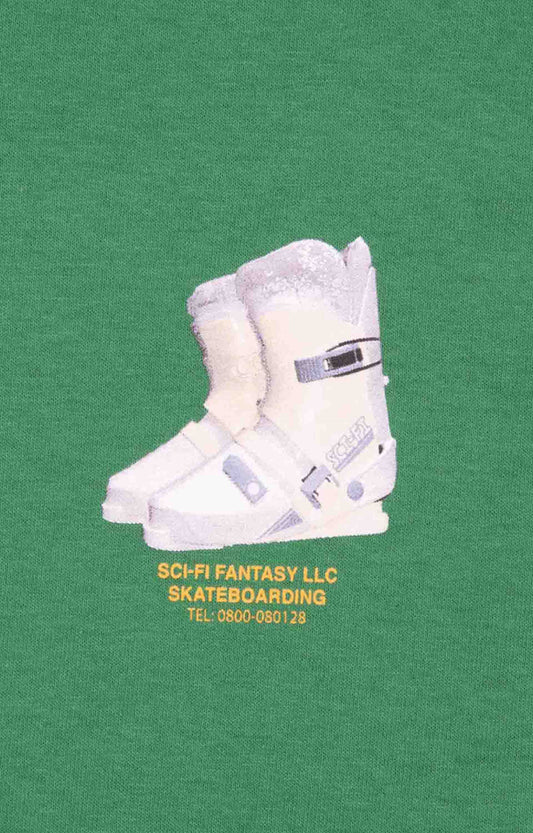 Sci-Fi Fantasy Ski Boot T-Shirt, Green