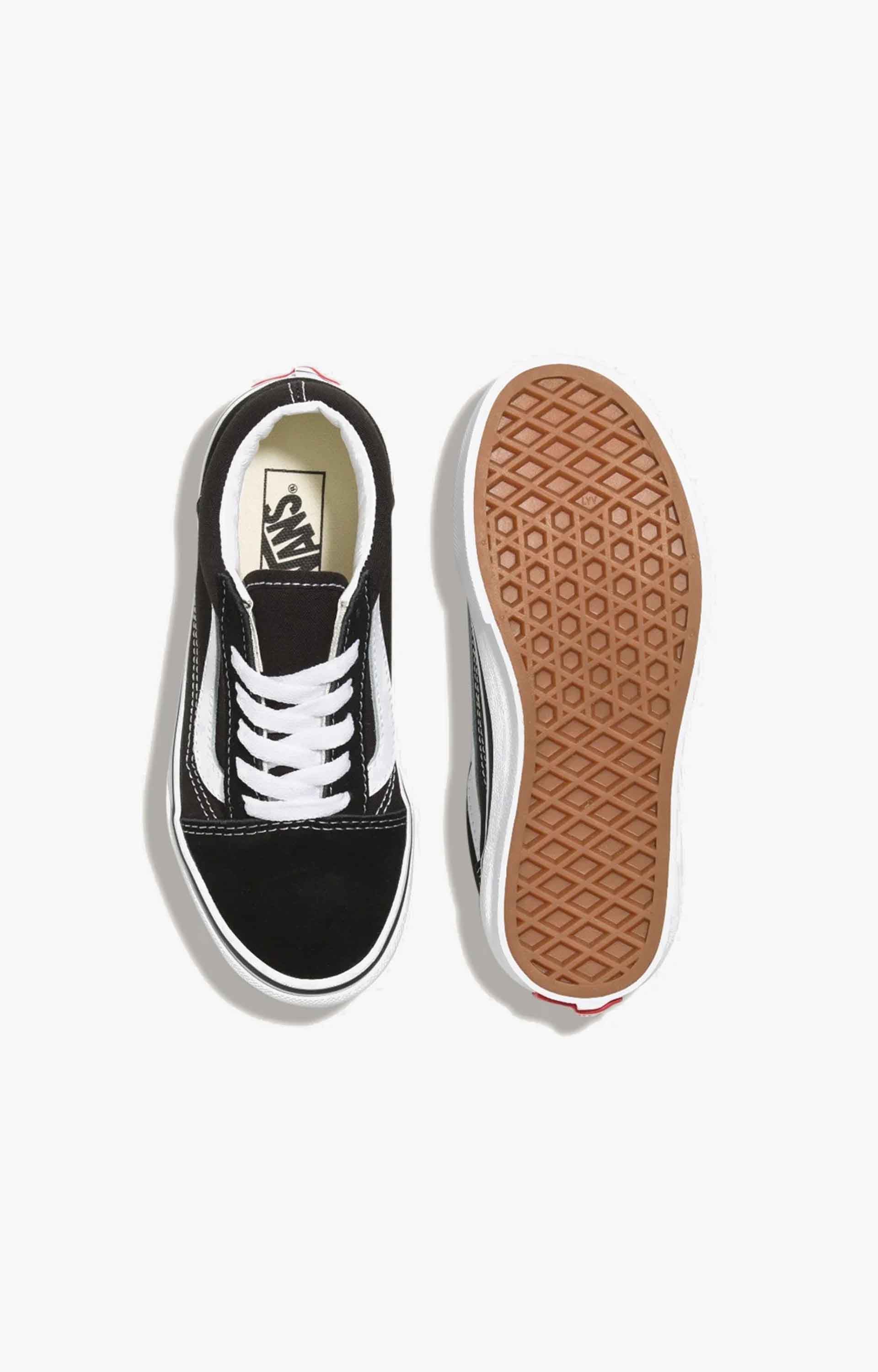 Vans Kids Old Skool Classic Shoes, Black/White
