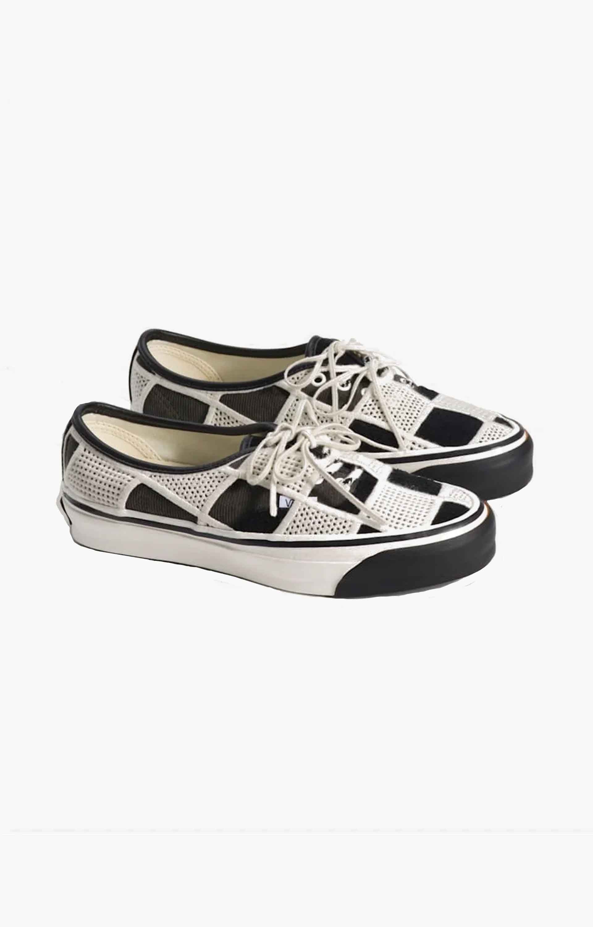 Vans LX Authentic 44 Shell Knit Shoes, Black/Egret