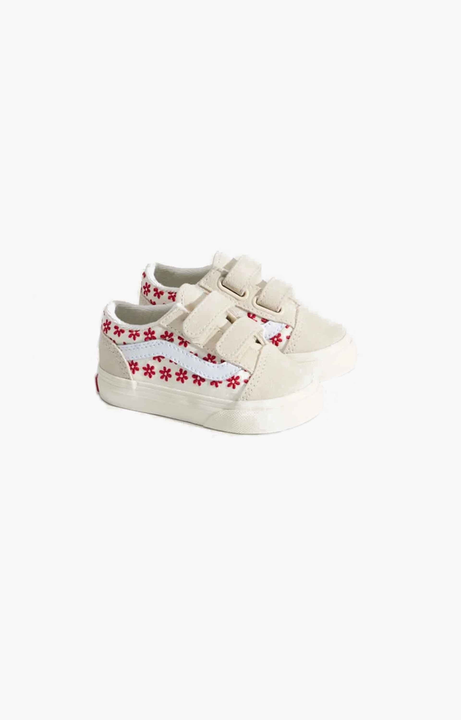 Vans Old Skool V Chantilly Floral Shoes, Racing Red