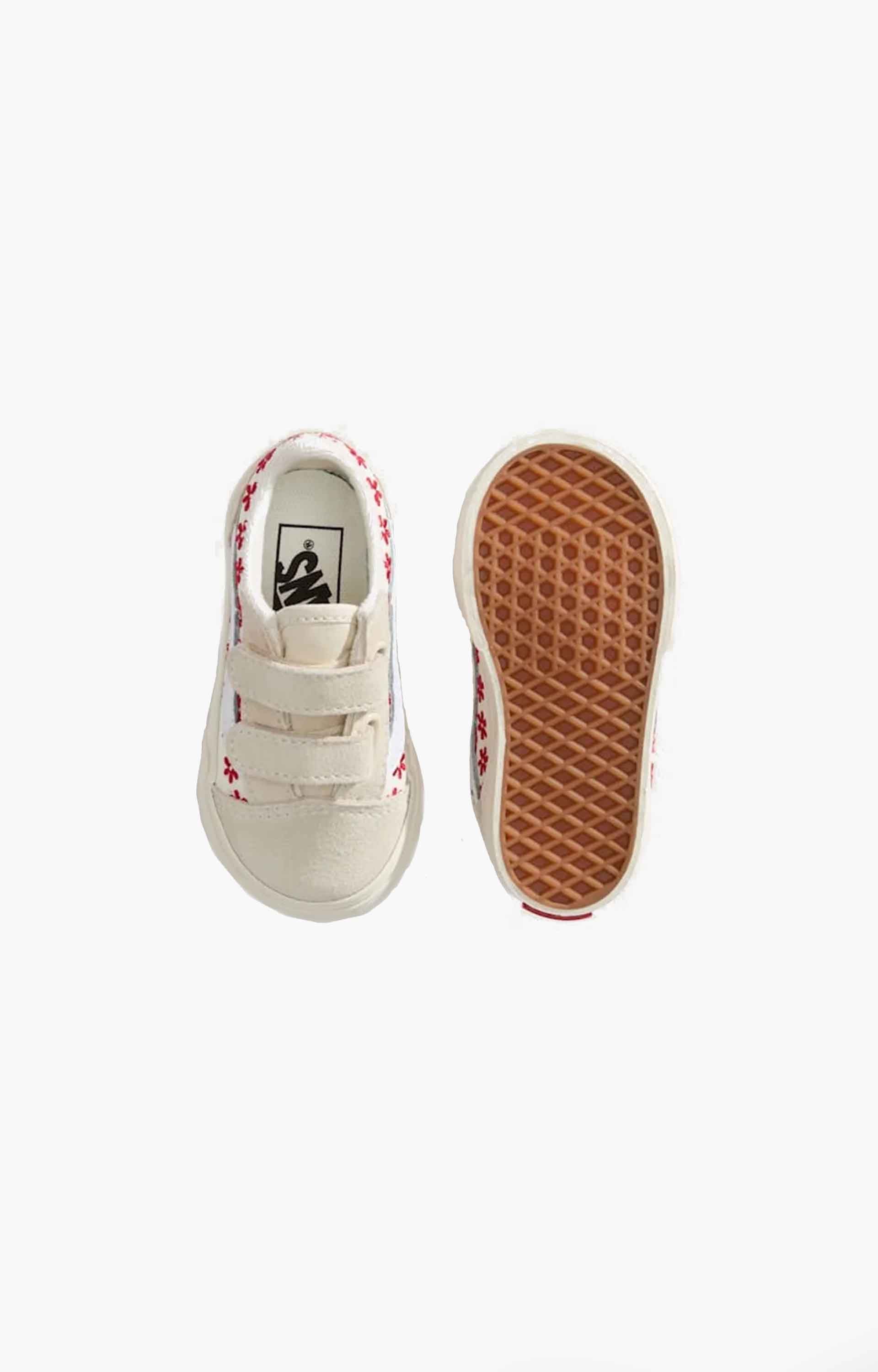Vans Old Skool V Chantilly Floral Shoes, Racing Red