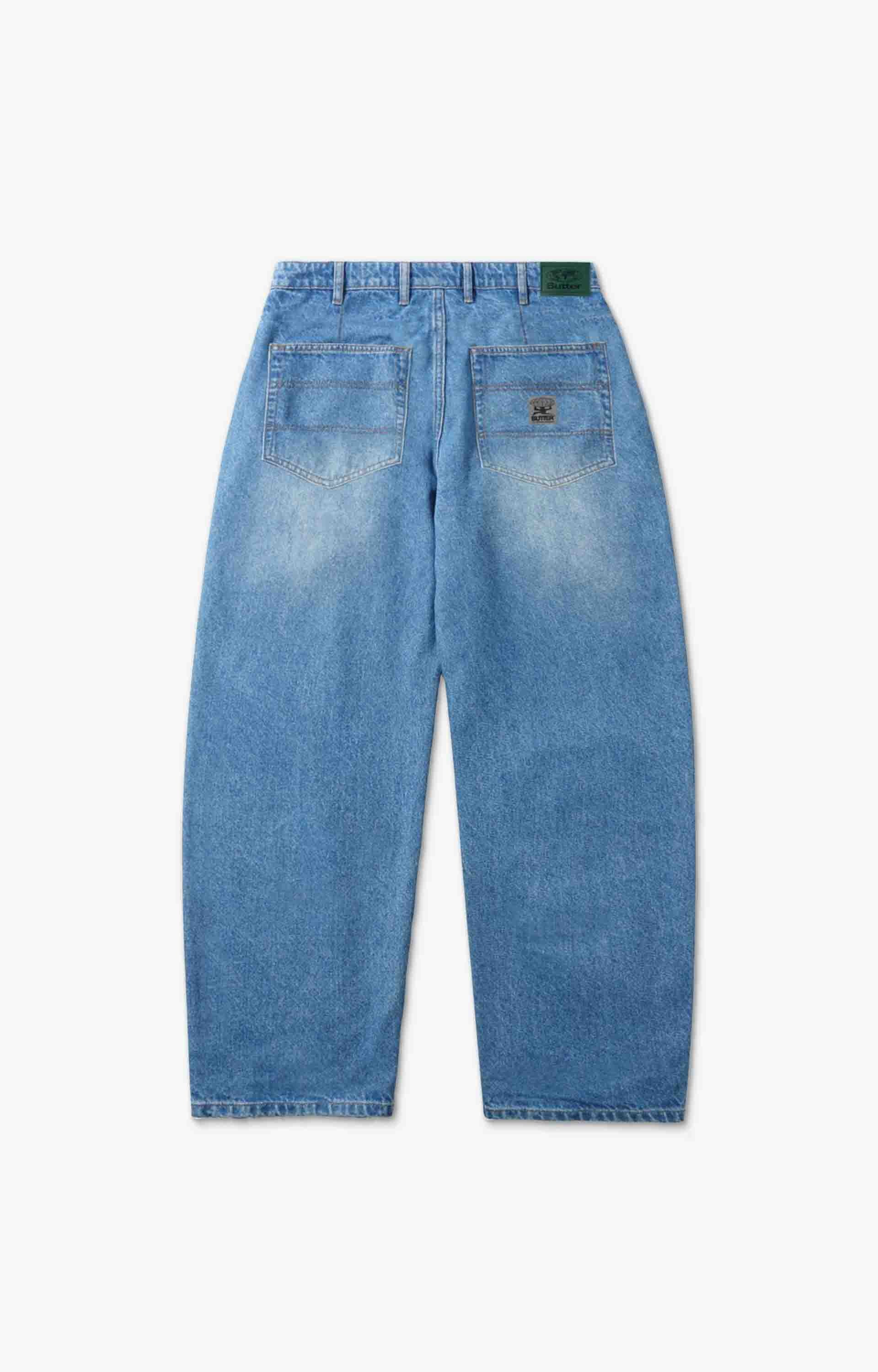 Butter Goods Wide Cut Denim Jeans, Worn Indigo