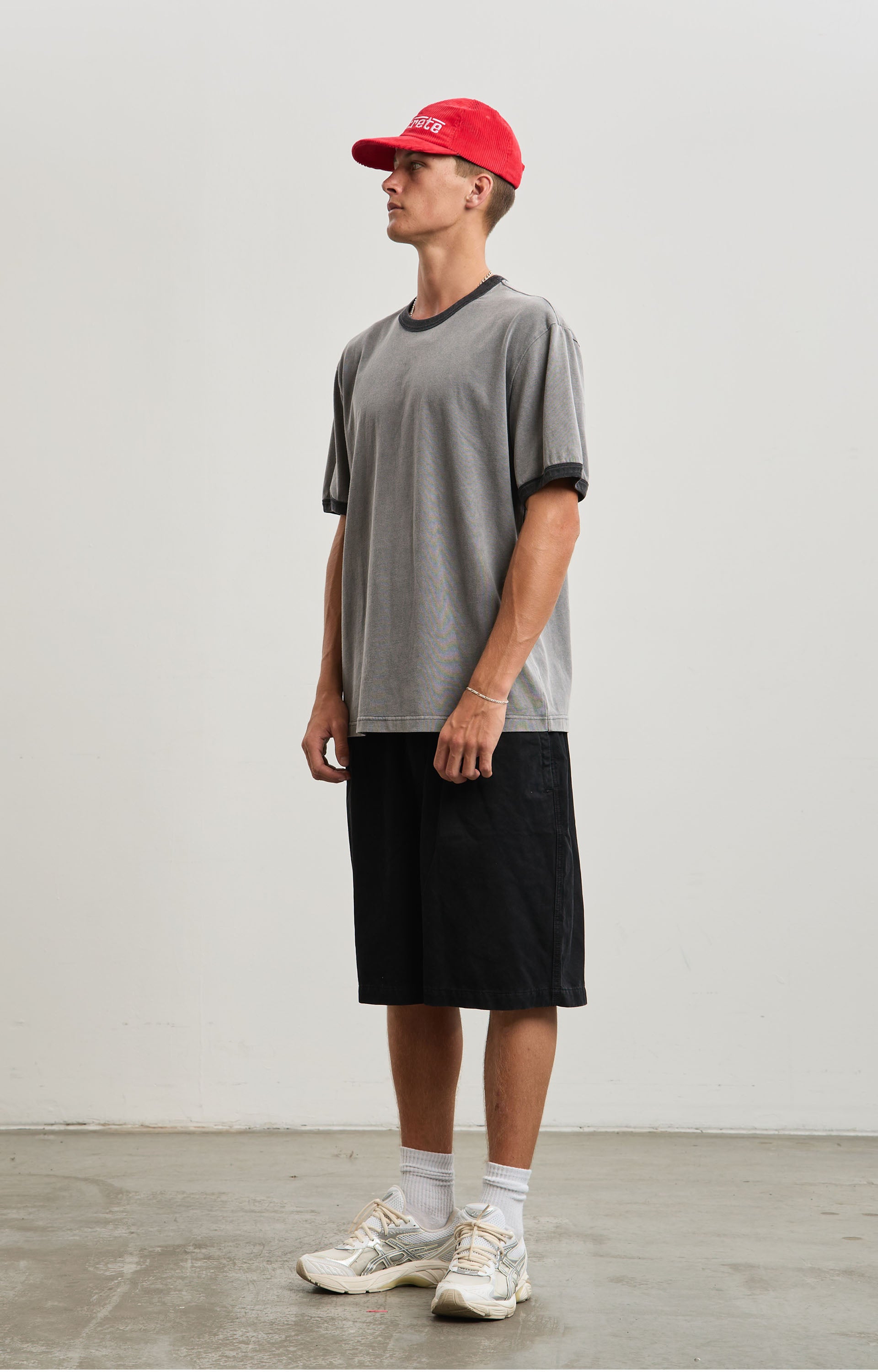 Concrete Frame T-Shirt, Charcoal/Black