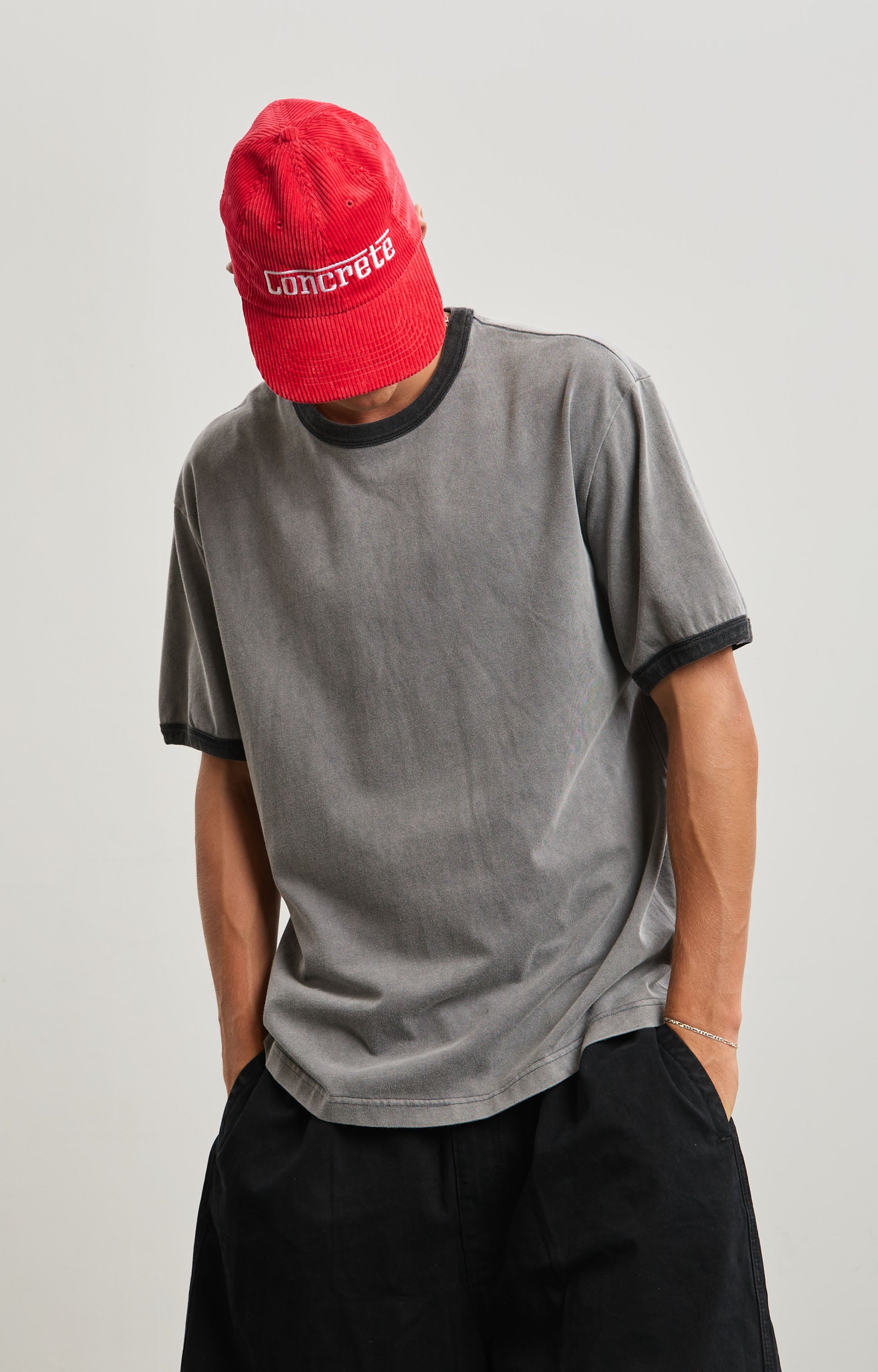 Concrete Frame T-Shirt, Charcoal/Black
