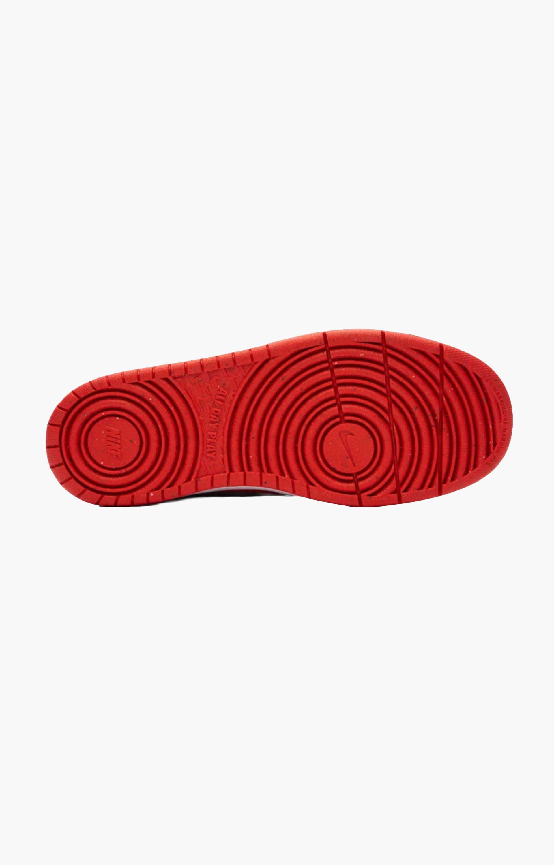 Nike Court Borough Low Recraft DV5458-600 Youth Shoe, University Red/Black-White